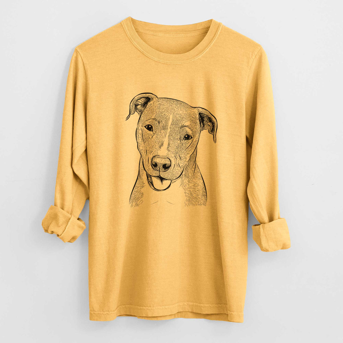 Bare Claiborne the American Staffordshire Terrier - Heavyweight 100% Cotton Long Sleeve
