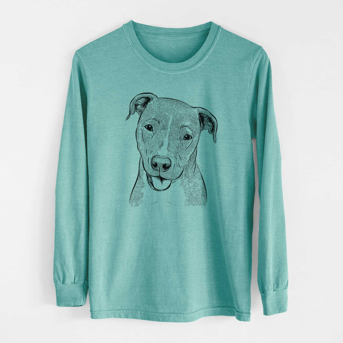 Bare Claiborne the American Staffordshire Terrier - Heavyweight 100% Cotton Long Sleeve