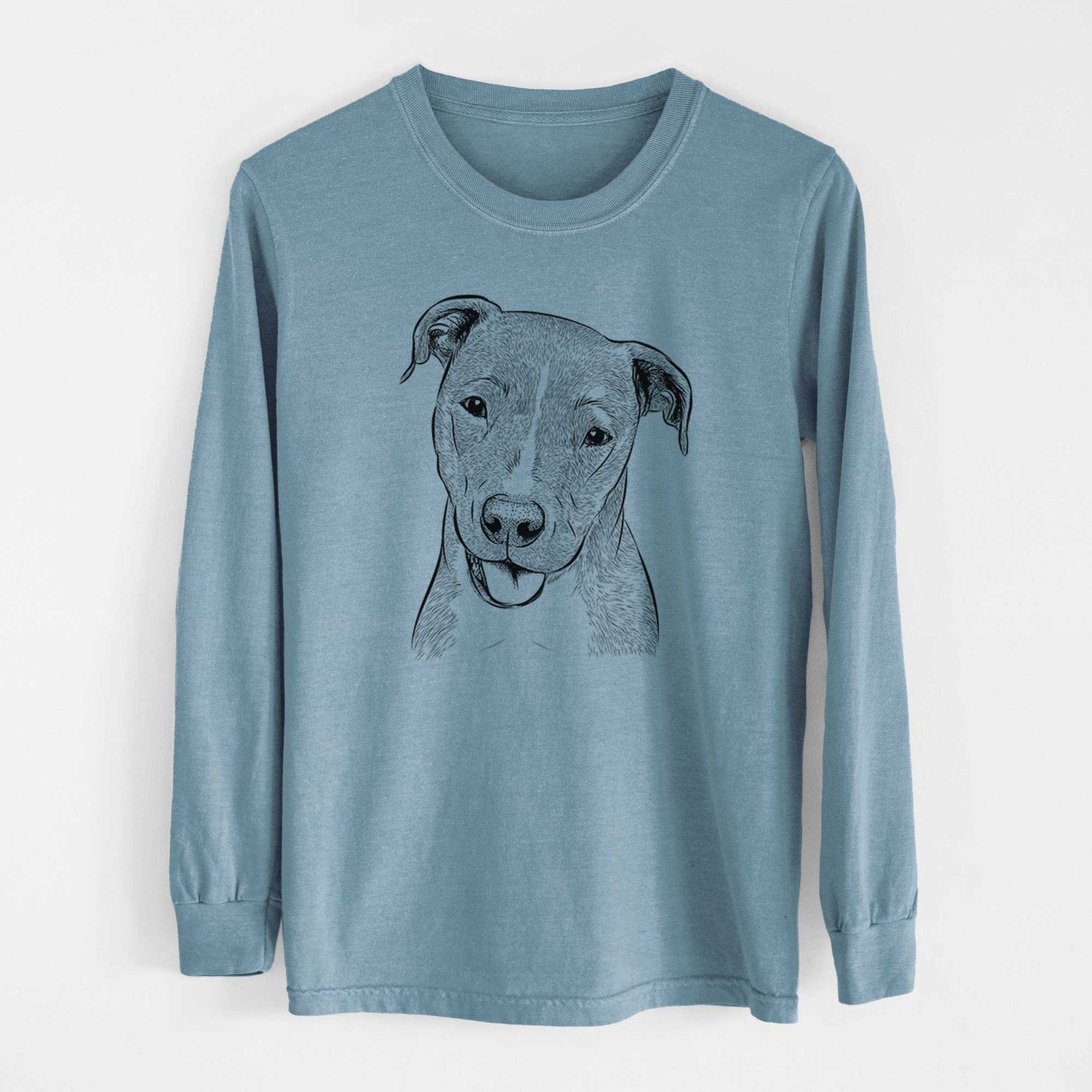 Bare Claiborne the American Staffordshire Terrier - Heavyweight 100% Cotton Long Sleeve