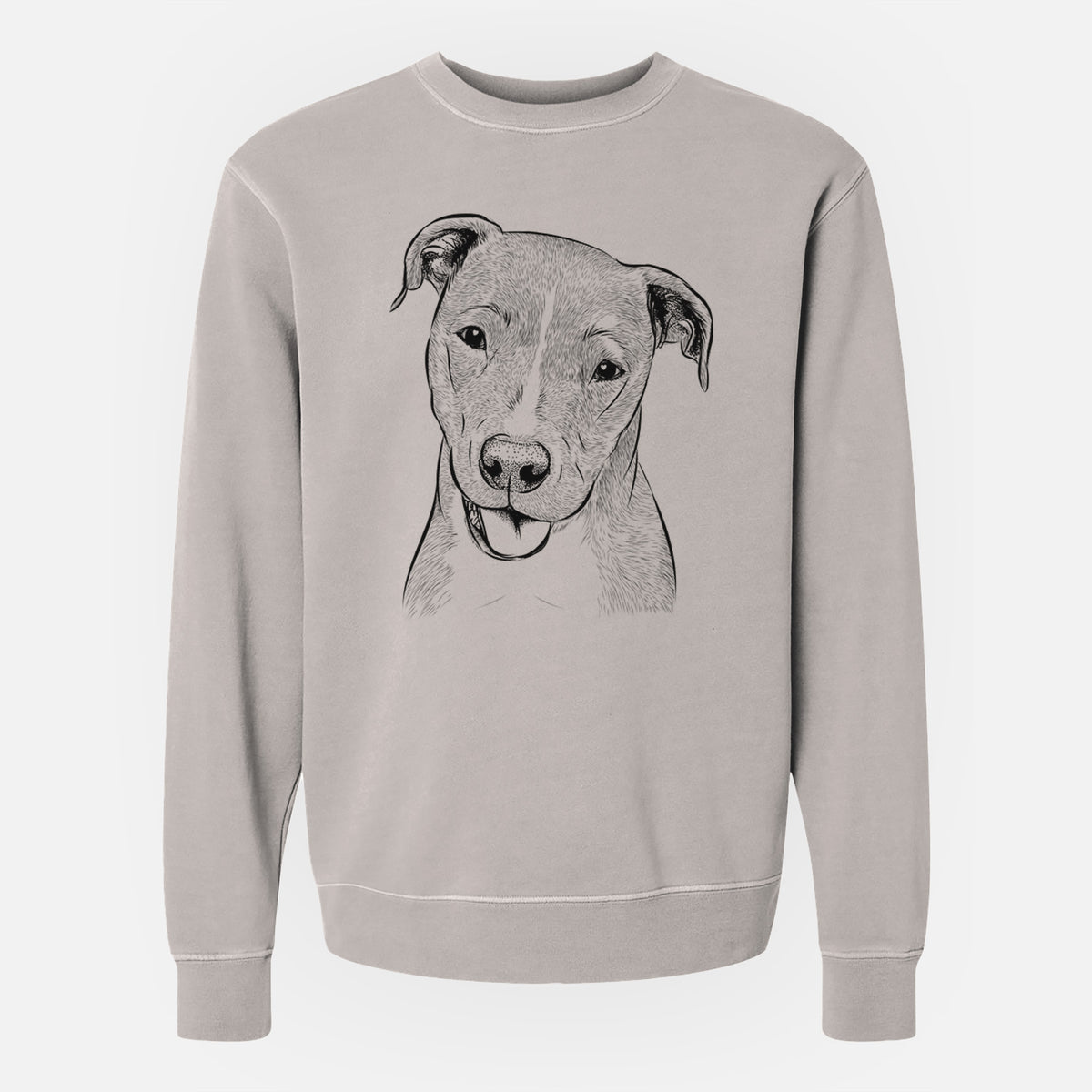 Bare Claiborne the American Staffordshire Terrier - Unisex Pigment Dyed Crew Sweatshirt