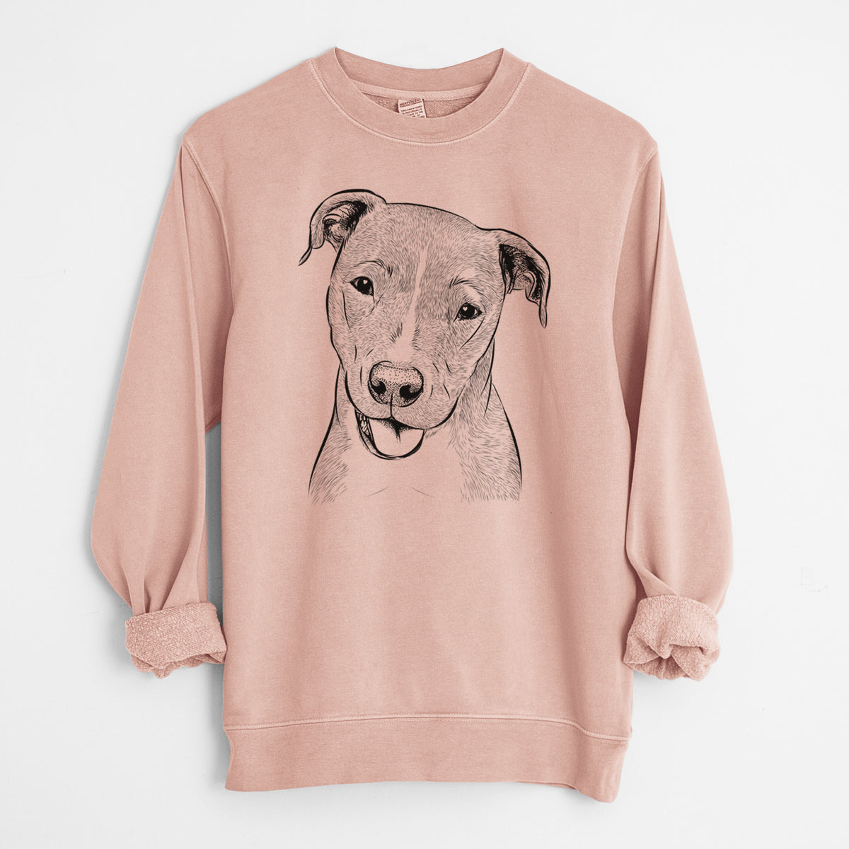 Bare Claiborne the American Staffordshire Terrier - Unisex Pigment Dyed Crew Sweatshirt