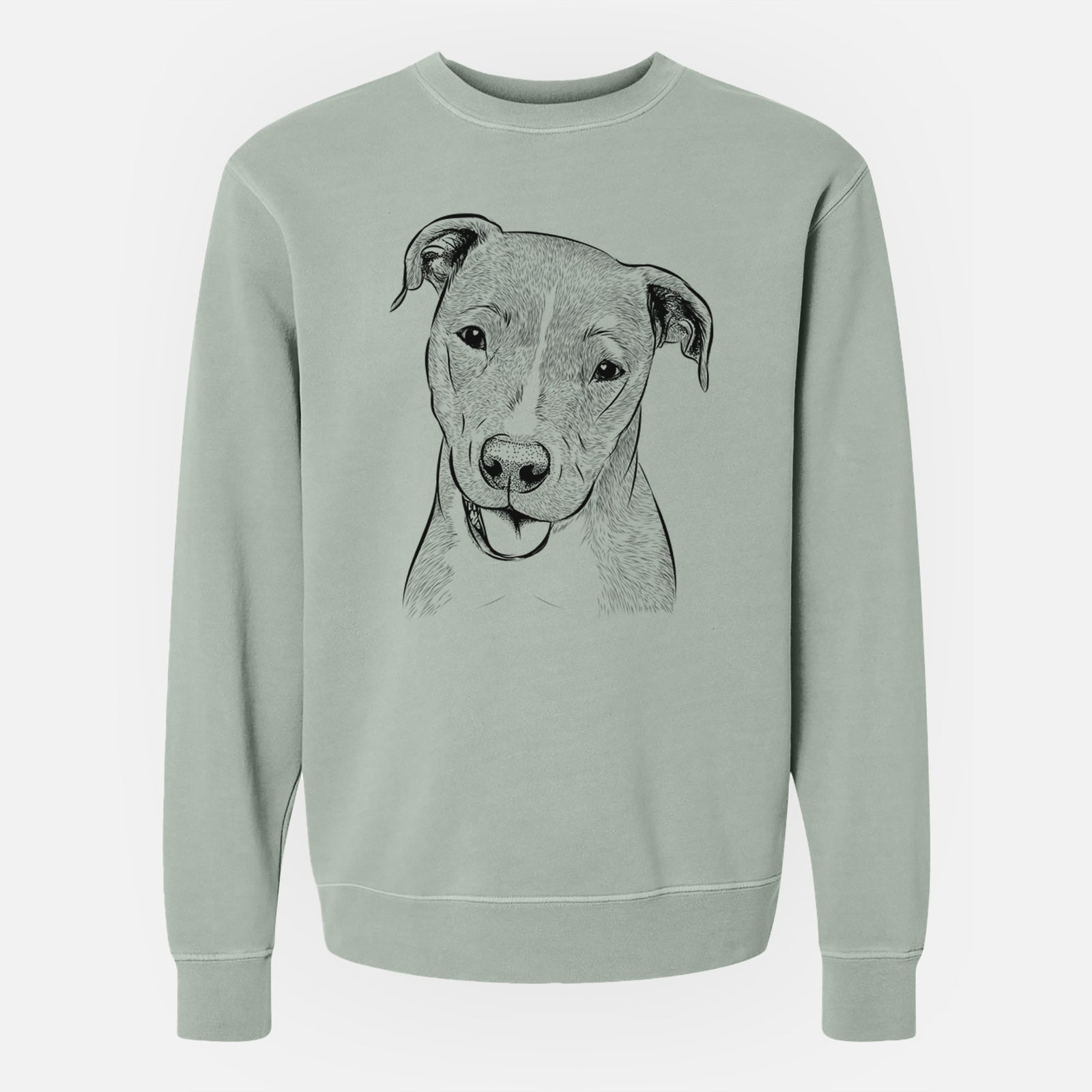 Bare Claiborne the American Staffordshire Terrier - Unisex Pigment Dyed Crew Sweatshirt