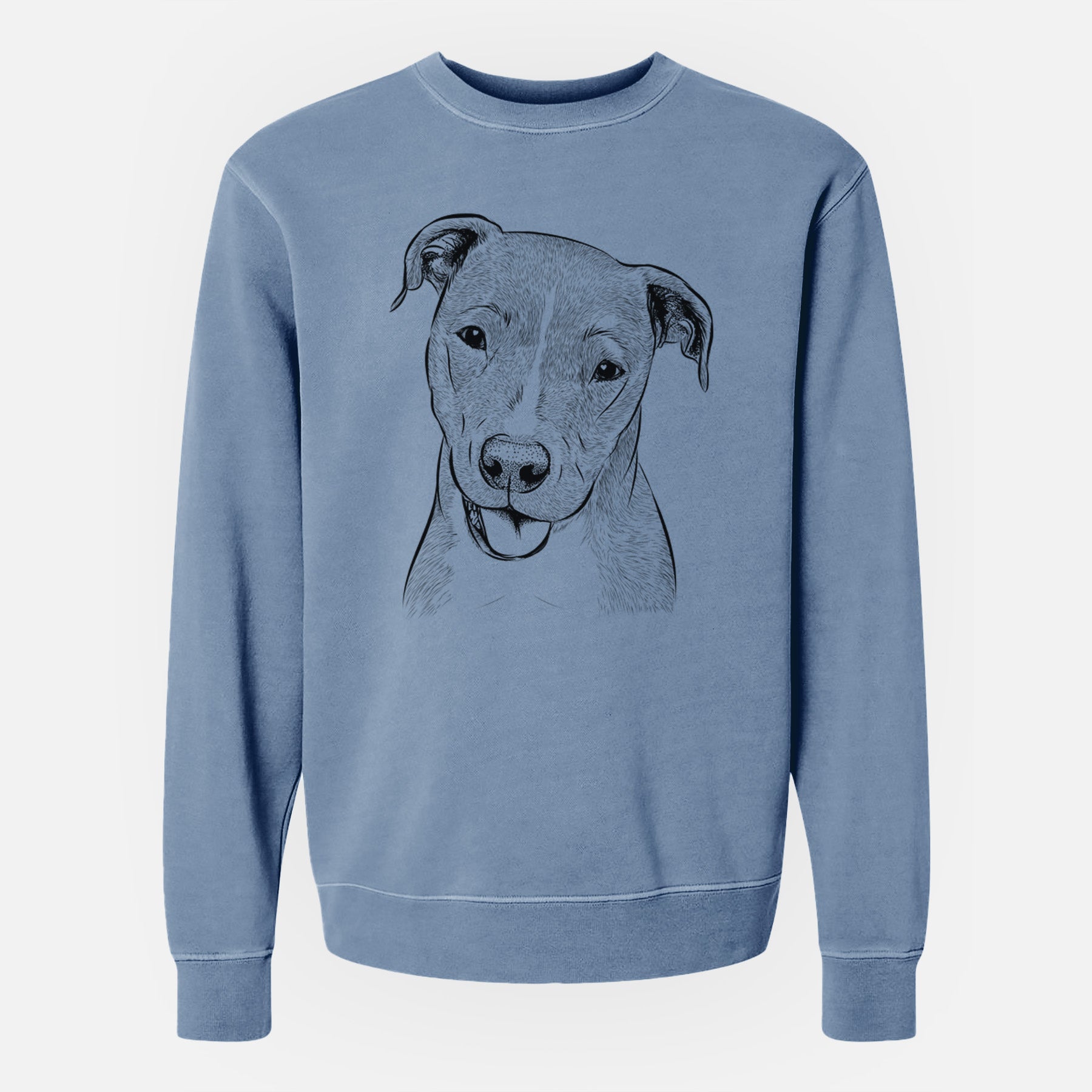 Bare Claiborne the American Staffordshire Terrier - Unisex Pigment Dyed Crew Sweatshirt