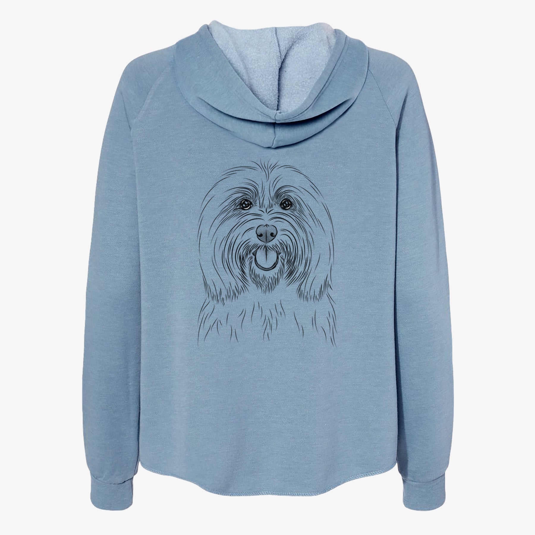 Claude the Coton de Tulear - Women's Cali Wave Zip-Up Sweatshirt