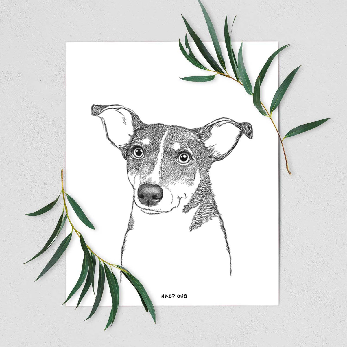 Cleo the Terrier Mix Art Print