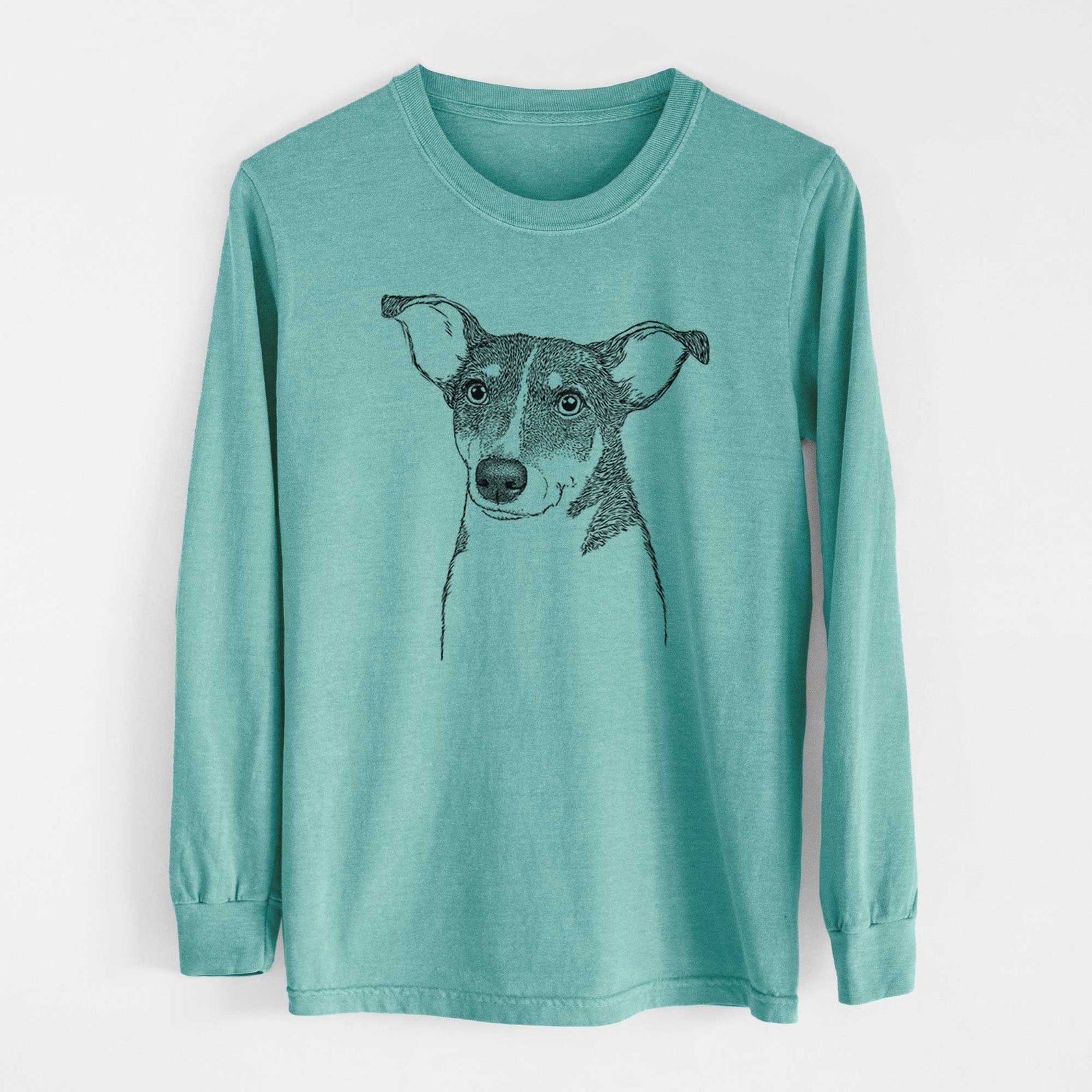 Bare Cleo the Terrier Mix - Heavyweight 100% Cotton Long Sleeve