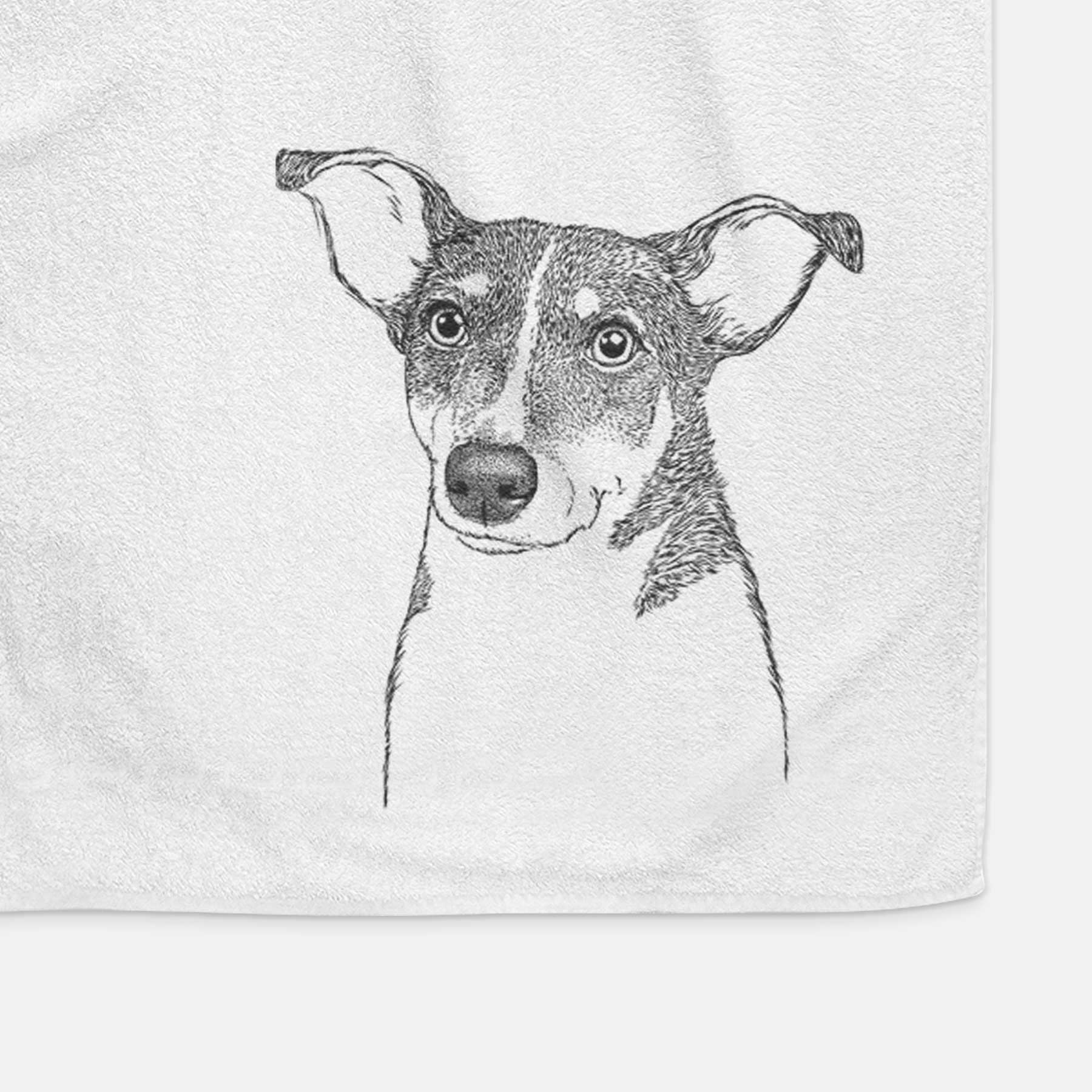 Cleo the Terrier Mix Decorative Hand Towel