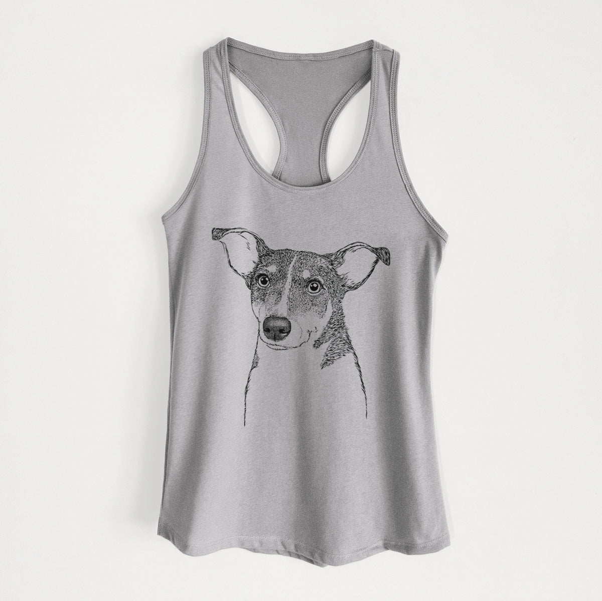 Cleo the Terrier Mix - Women&#39;s Racerback Tanktop