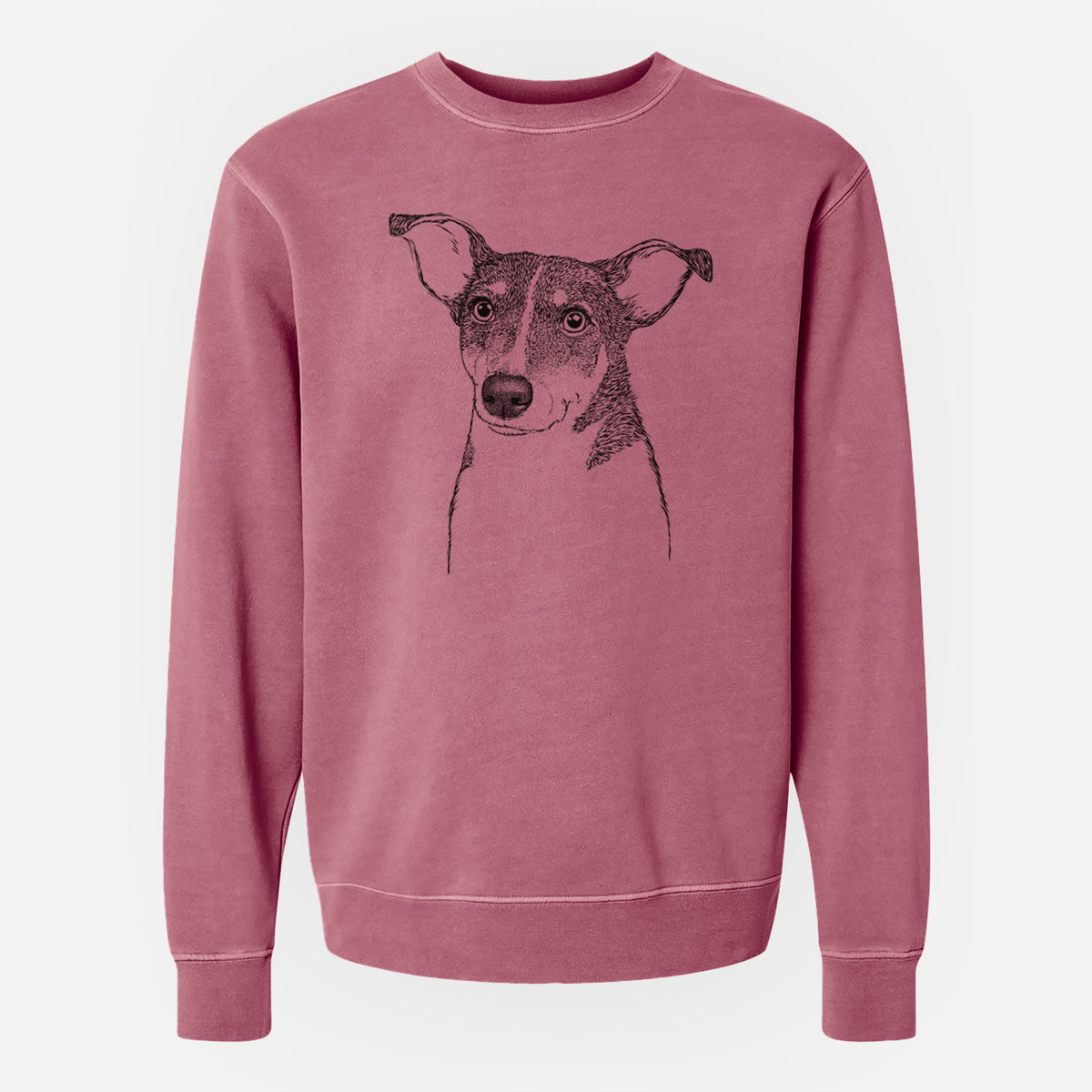 Bare Cleo the Terrier Mix - Unisex Pigment Dyed Crew Sweatshirt