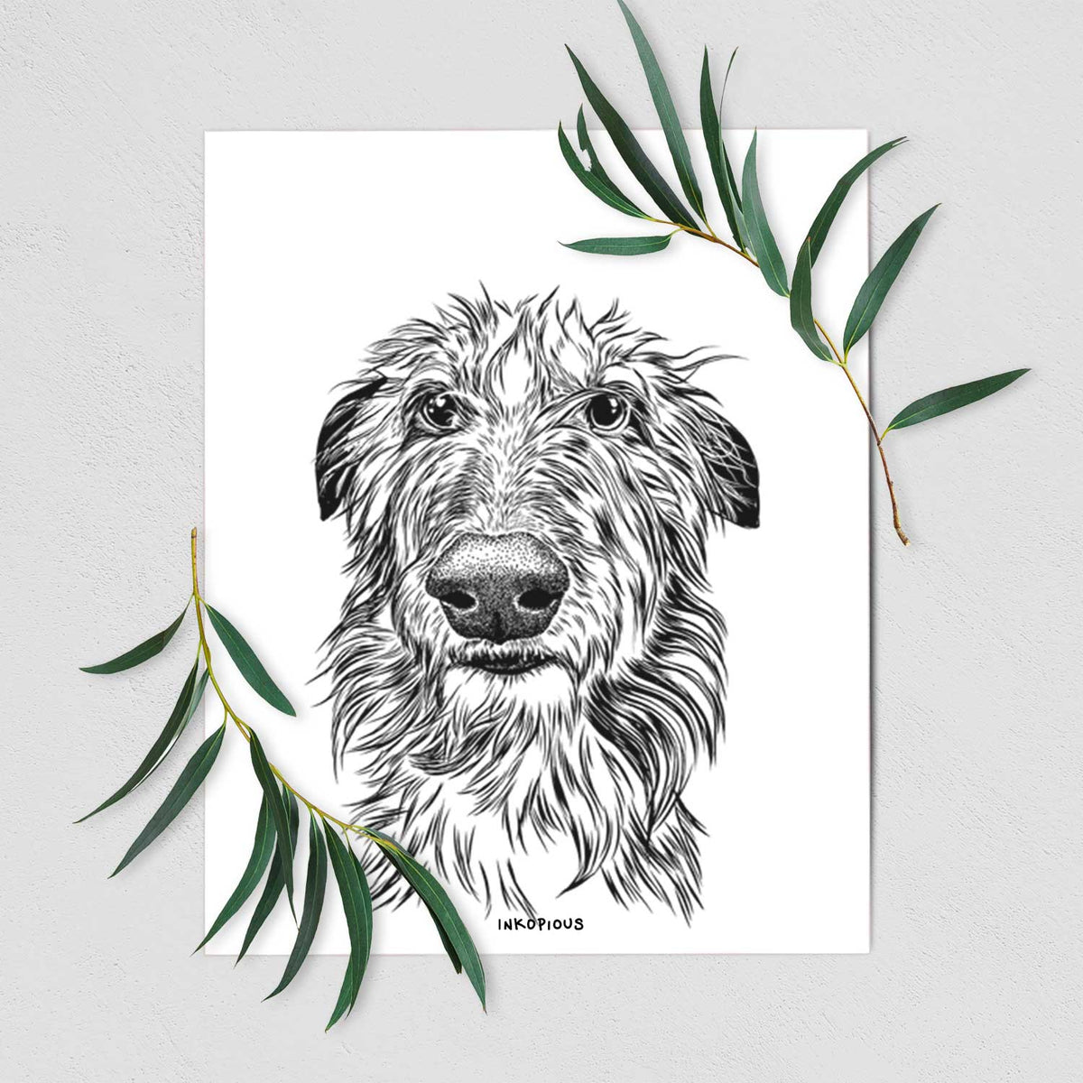 Cleod the Scottish Deerhound Art Print