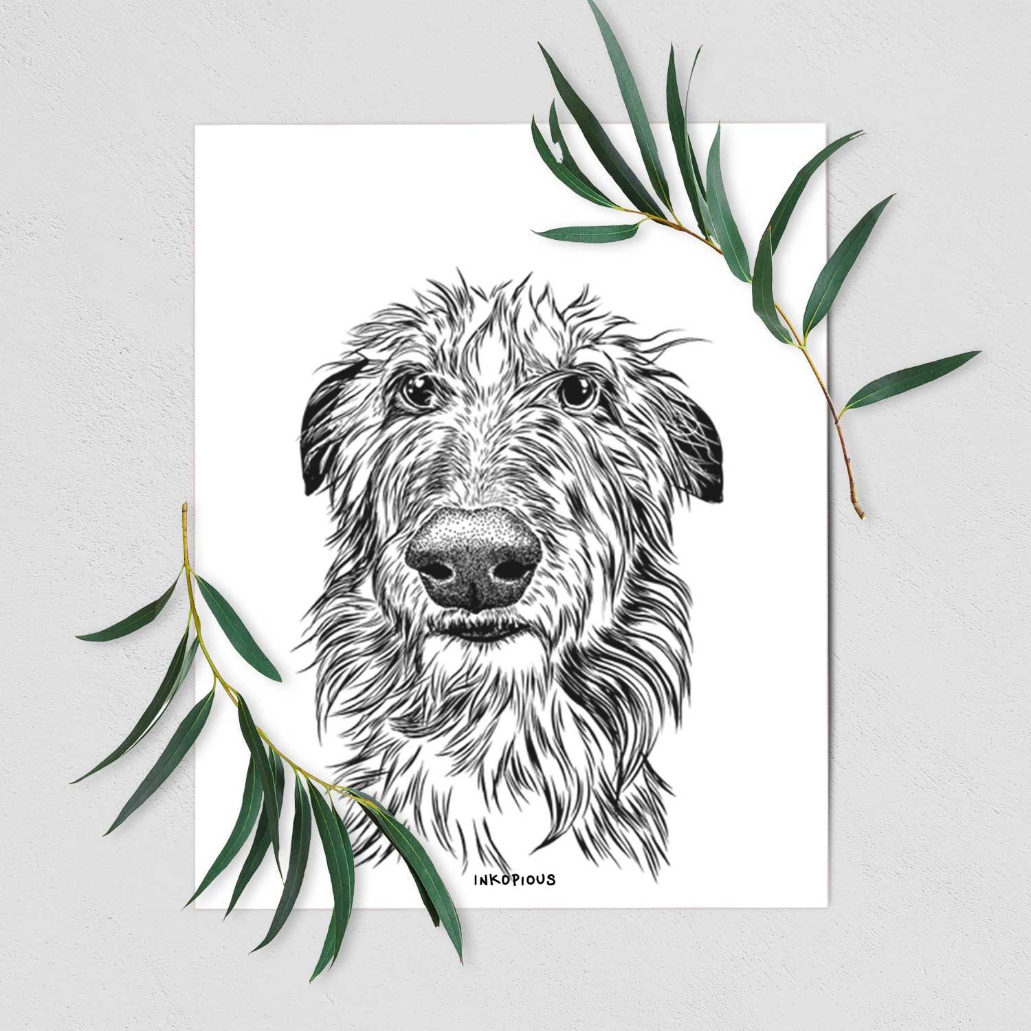 Cleod the Scottish Deerhound Art Print