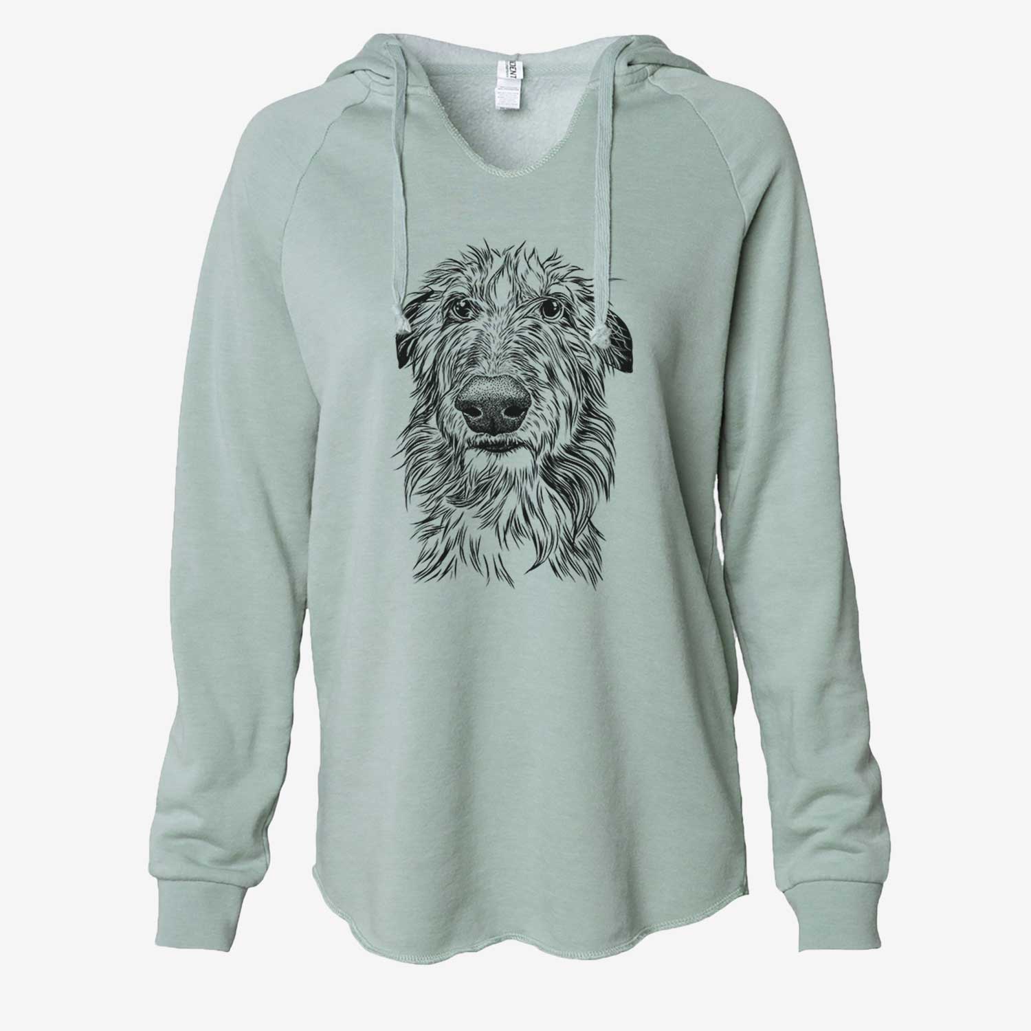 Cleod the Scottish Deerhound - Cali Wave Hooded Sweatshirt