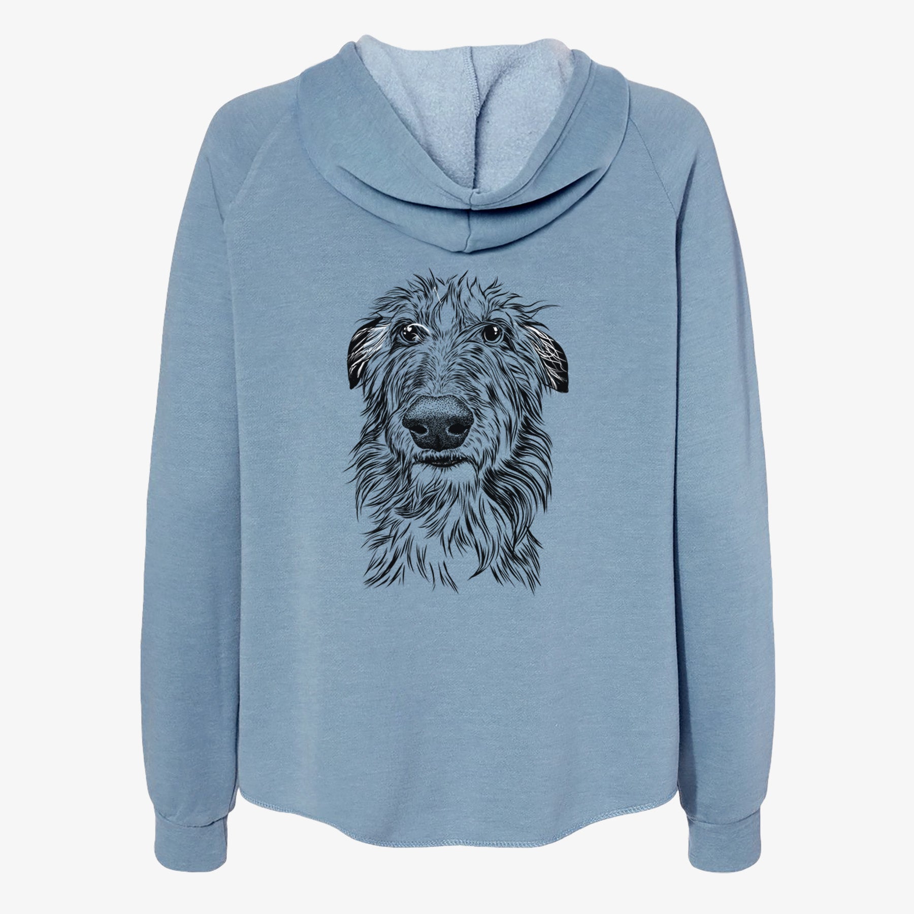 Cleod the Scottish Deerhound - Women's Cali Wave Zip-Up Sweatshirt