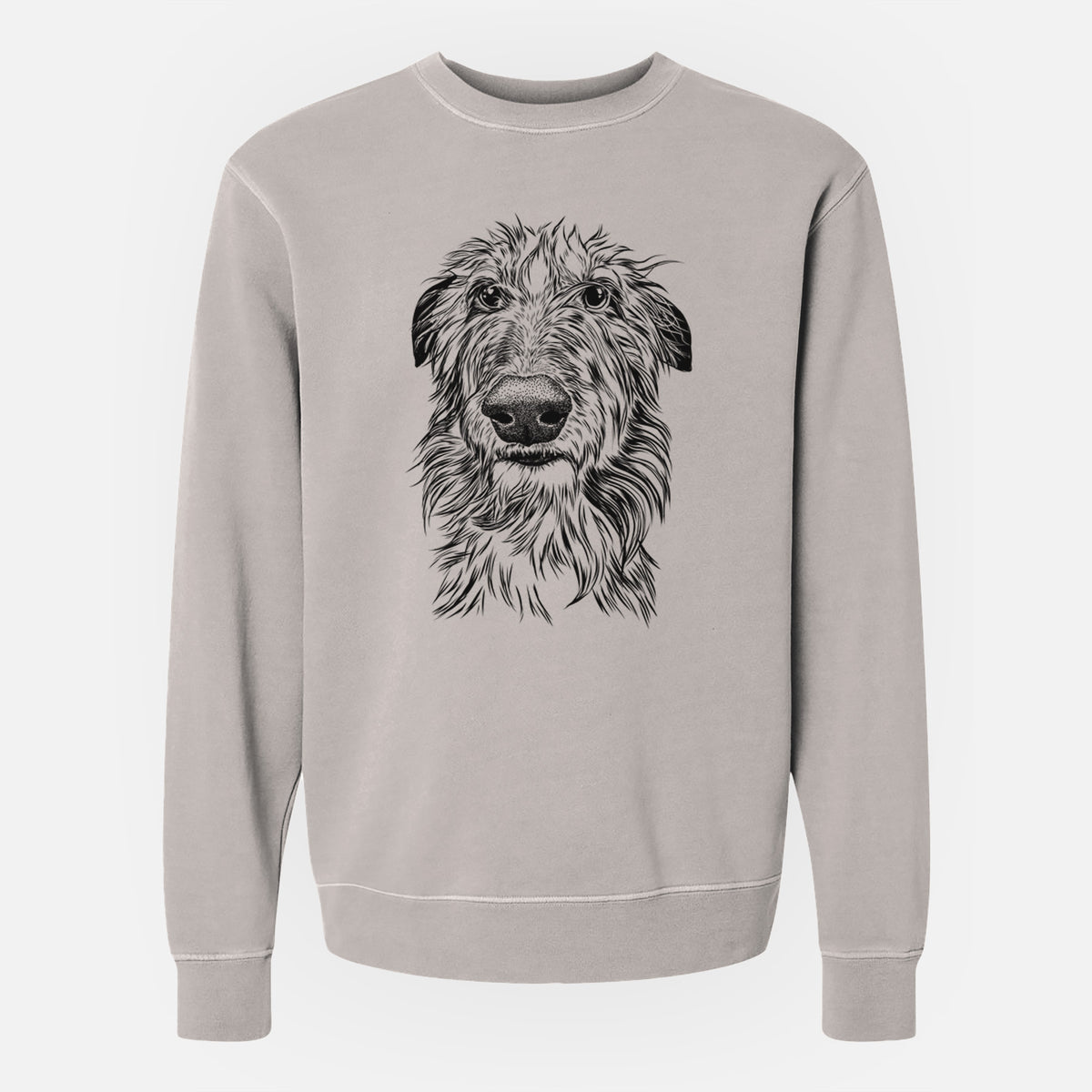 Bare Cleod the Scottish Deerhound - Unisex Pigment Dyed Crew Sweatshirt