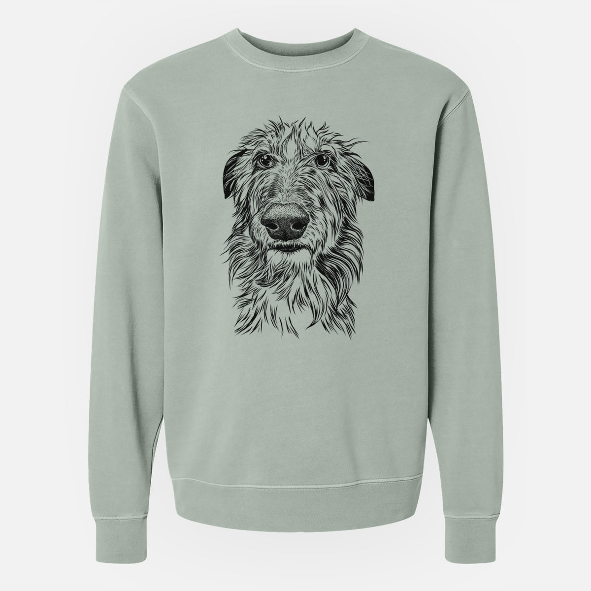 Bare Cleod the Scottish Deerhound - Unisex Pigment Dyed Crew Sweatshirt