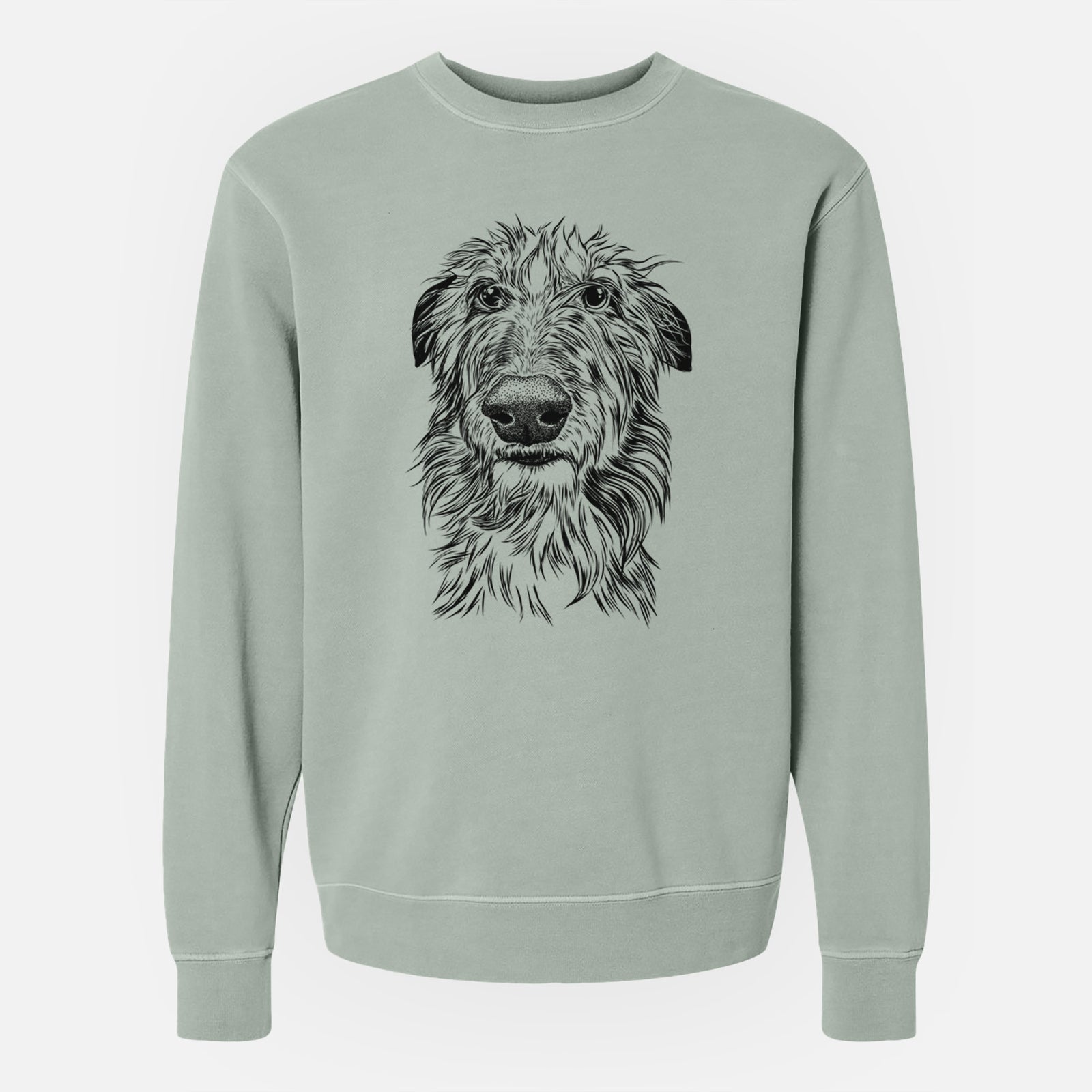Bare Cleod the Scottish Deerhound - Unisex Pigment Dyed Crew Sweatshirt