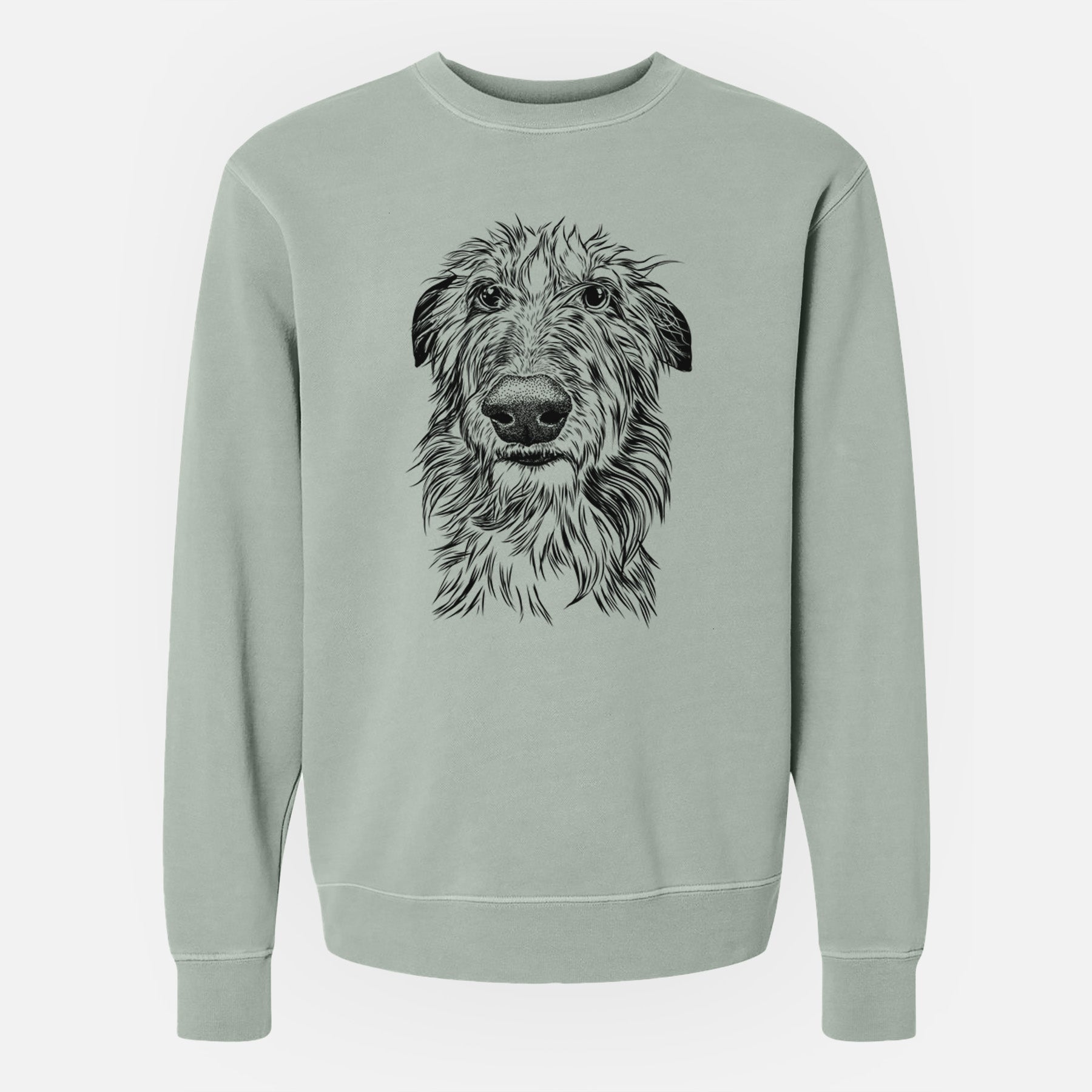 Bare Cleod the Scottish Deerhound - Unisex Pigment Dyed Crew Sweatshirt