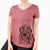 Bare Cleod the Scottish Deerhound - Women's V-neck Shirt