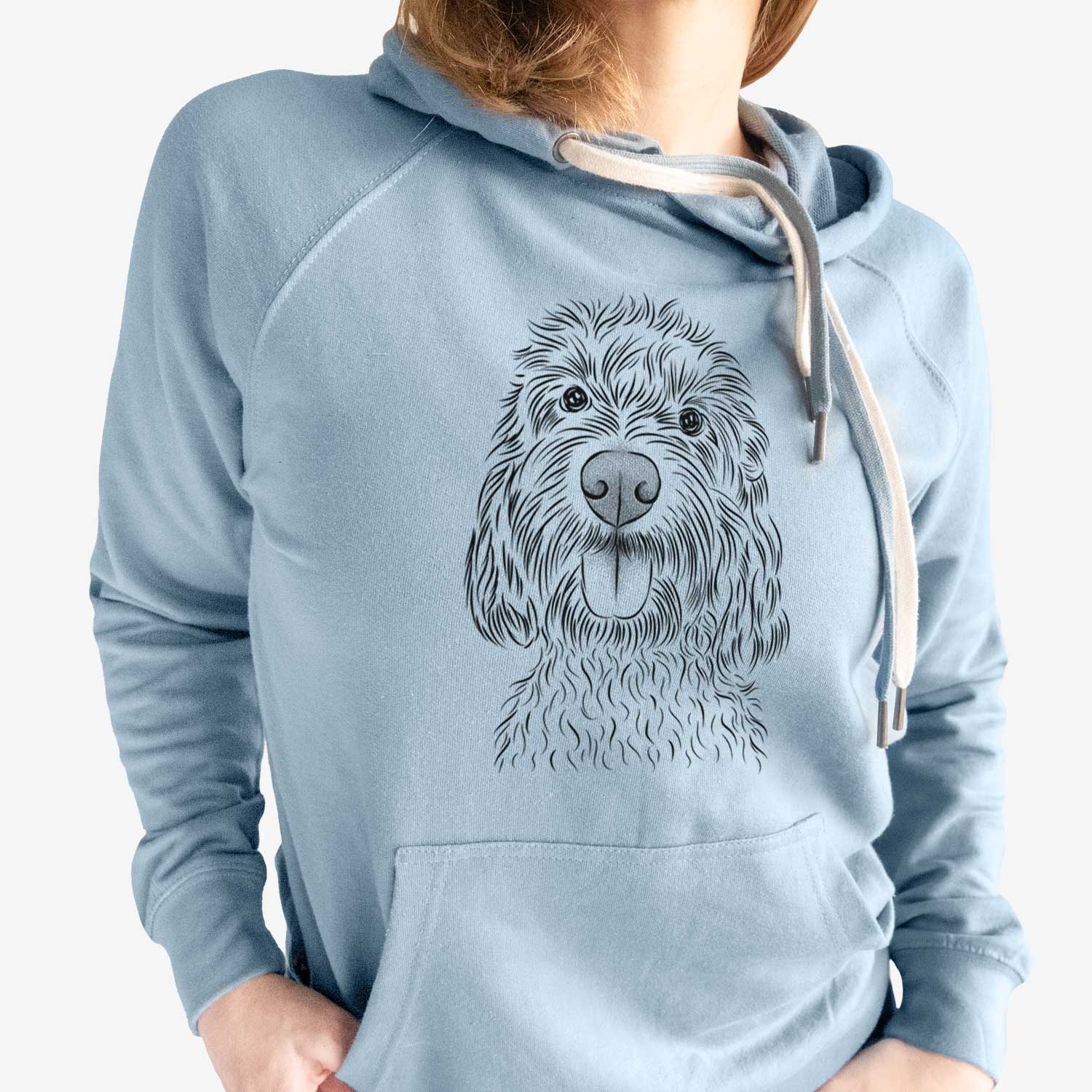 Clover the Cockapoo - Unisex Loopback Terry Hoodie