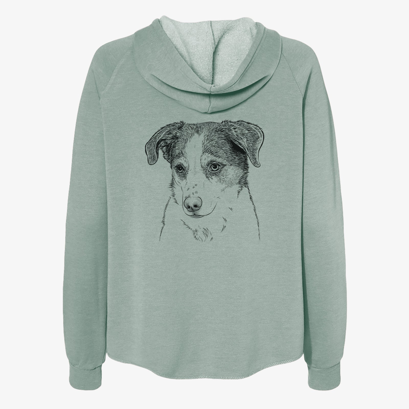 Coco the Beagle Mix - Women's Cali Wave Zip-Up Sweatshirt