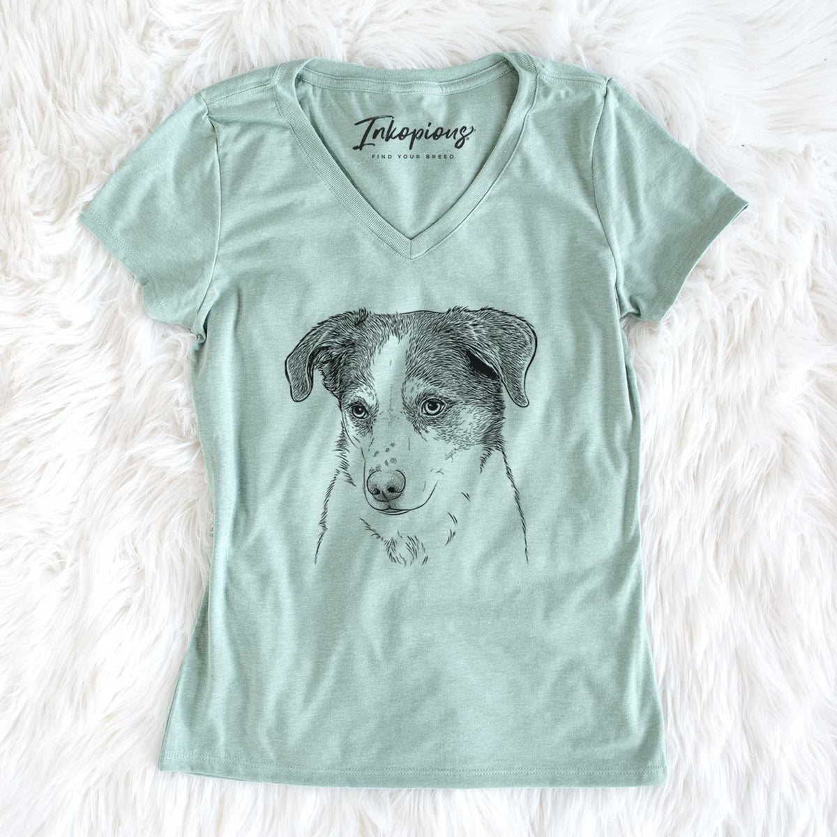 Bare Coco the Beagle Mix - Women&#39;s V-neck Shirt