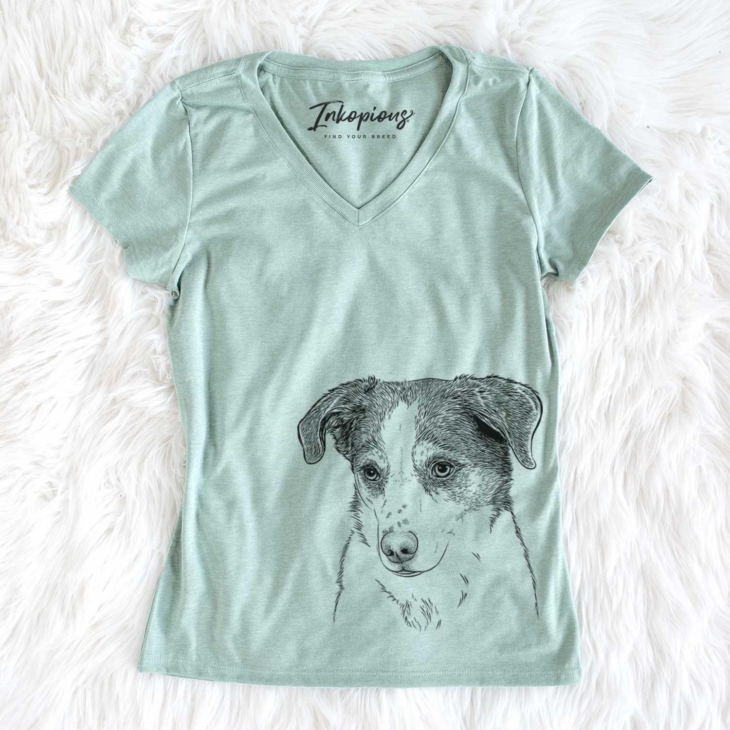 Bare Coco the Beagle Mix - Women's V-neck Shirt