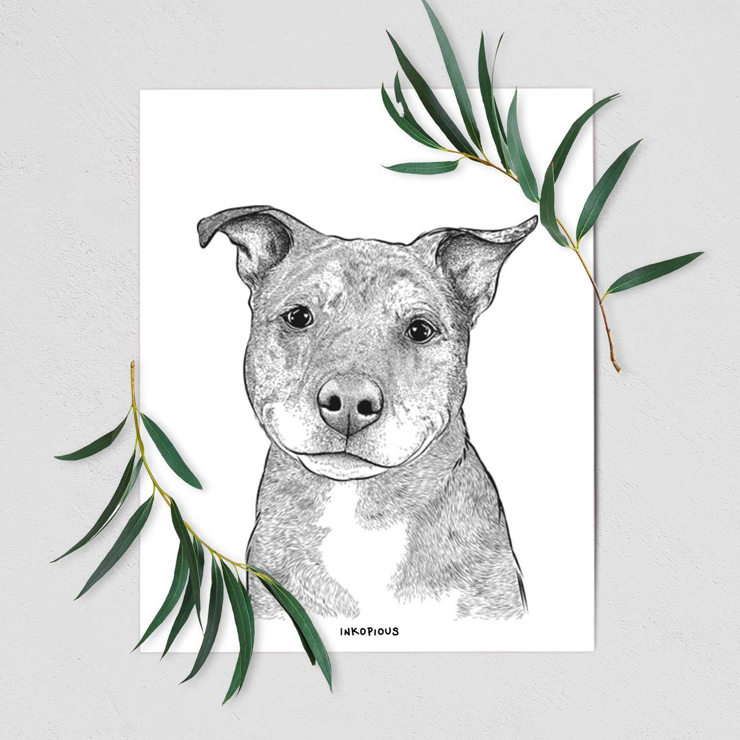 Cody the Catahoula Mix Art Print