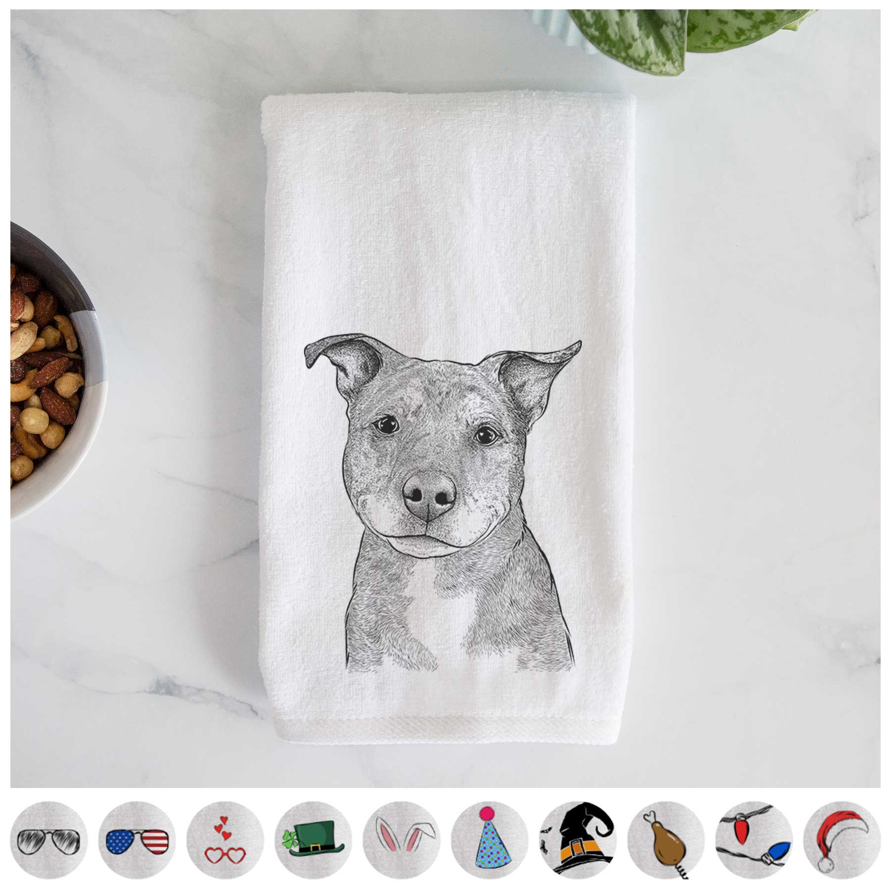 Cody the Catahoula Mix Decorative Hand Towel