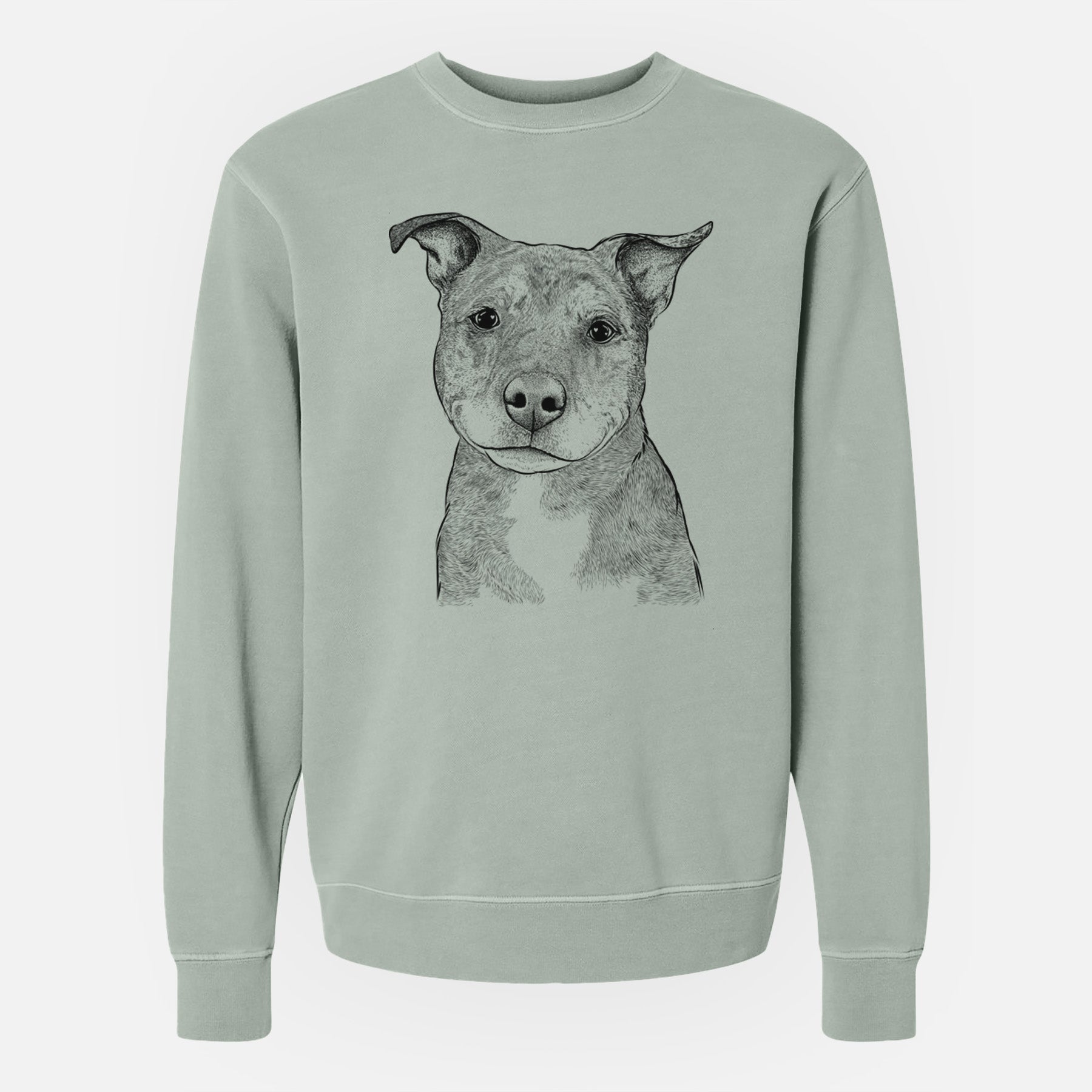 Bare Cody the Catahoula Mix - Unisex Pigment Dyed Crew Sweatshirt