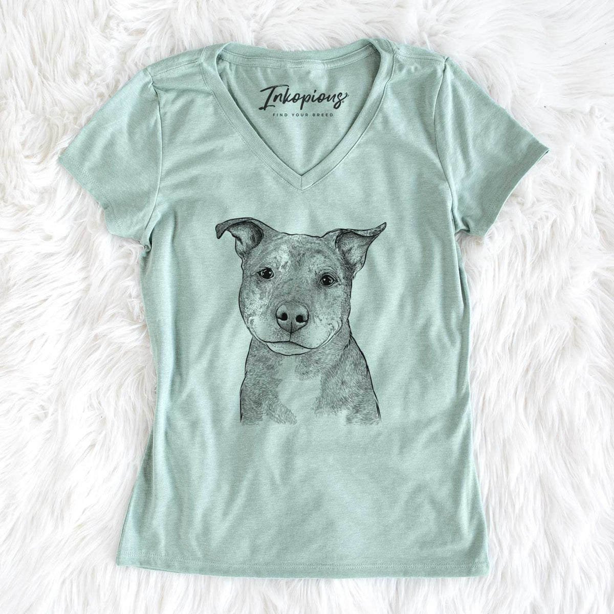 Bare Cody the Catahoula Mix - Women&#39;s V-neck Shirt