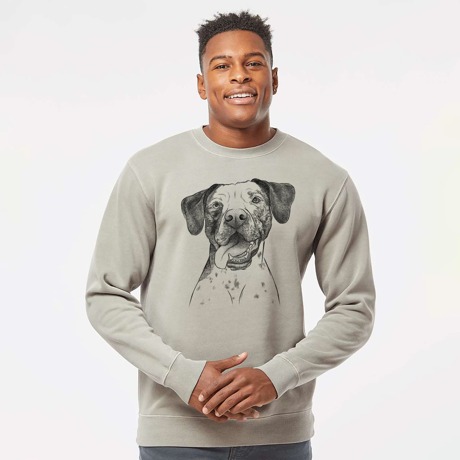 Bare Cola the Catahoula - Unisex Pigment Dyed Crew Sweatshirt