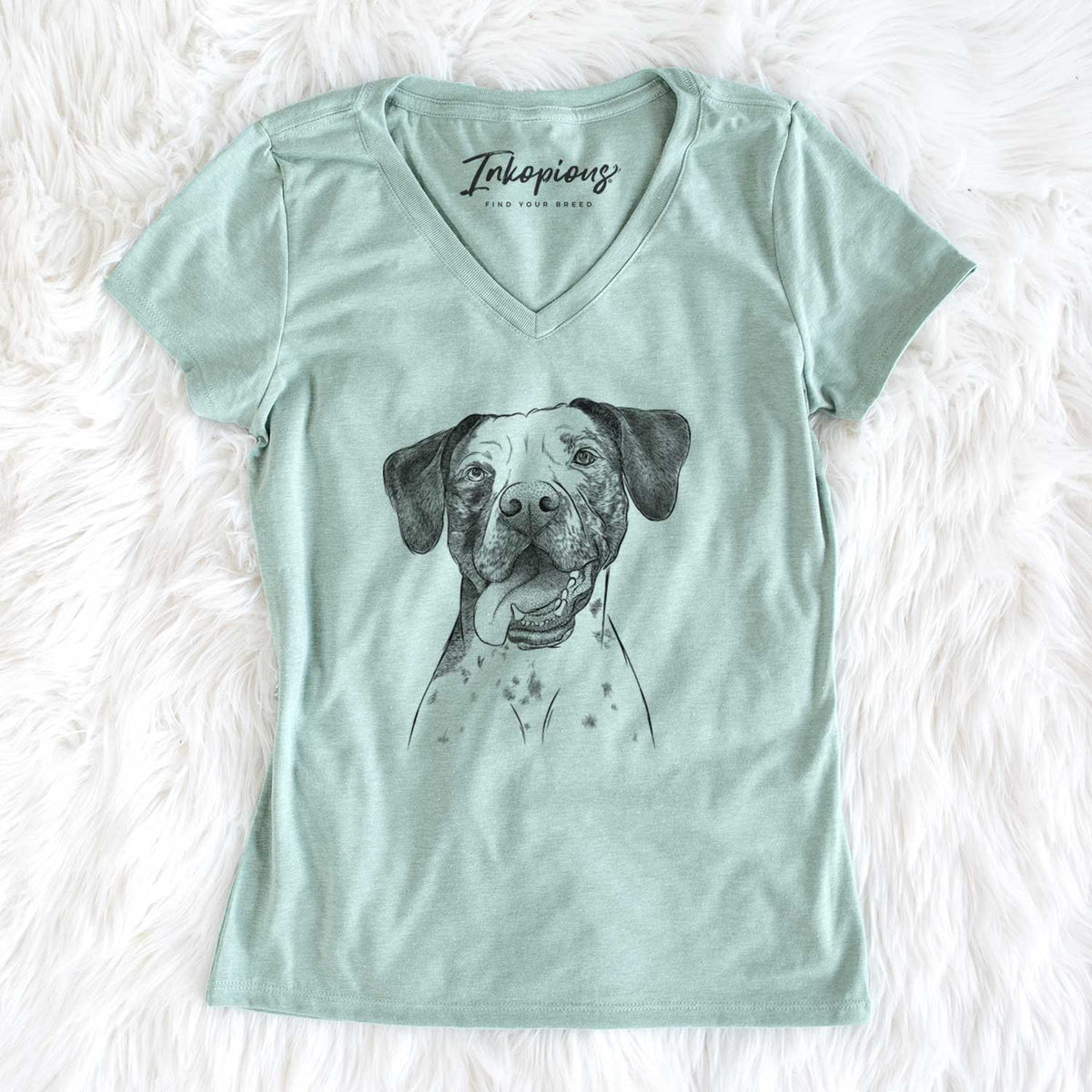 Bare Cola the Catahoula - Women's V-neck Shirt