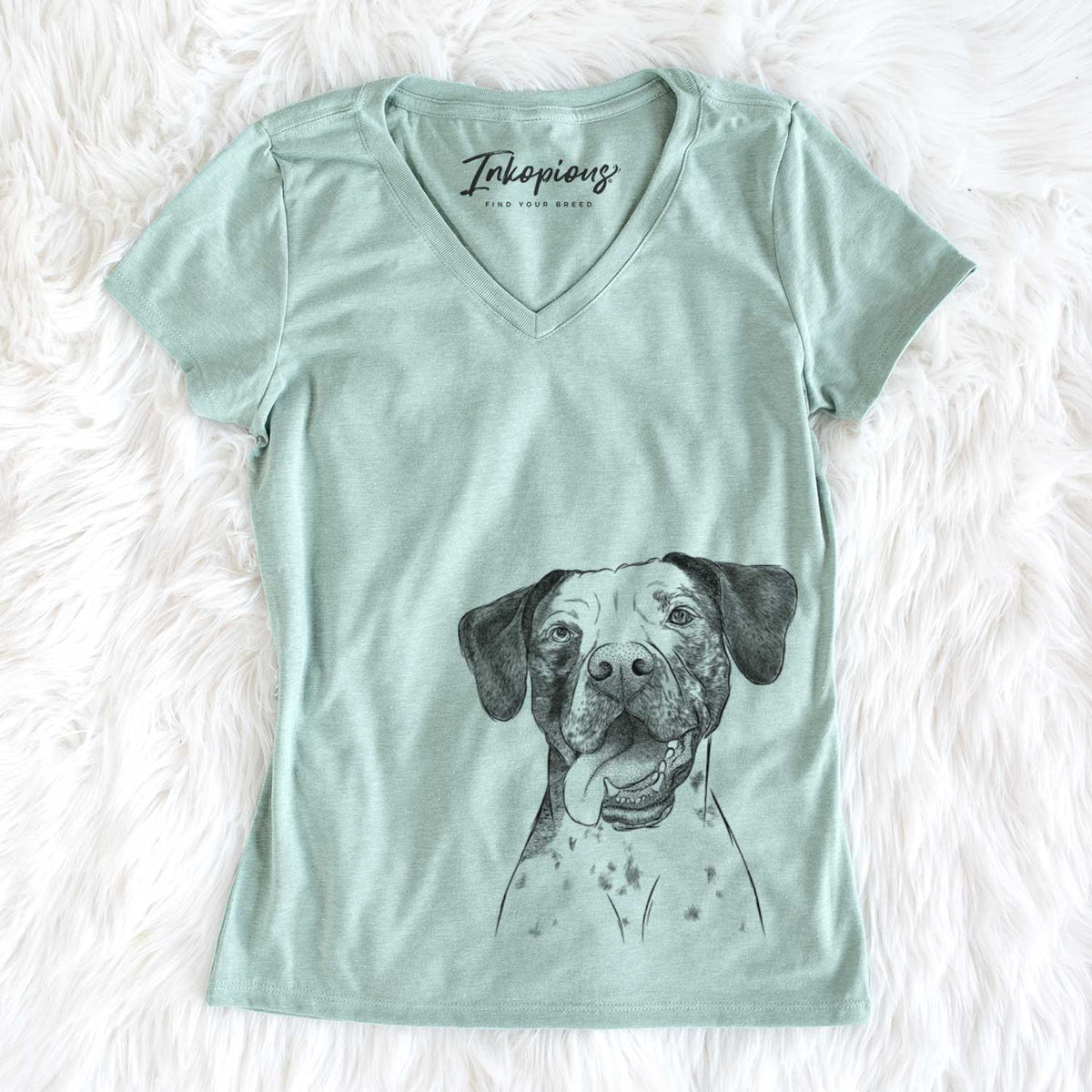 Bare Cola the Catahoula - Women's V-neck Shirt