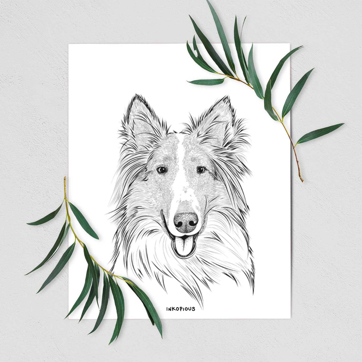 Conrad the Rough Collie Art Print