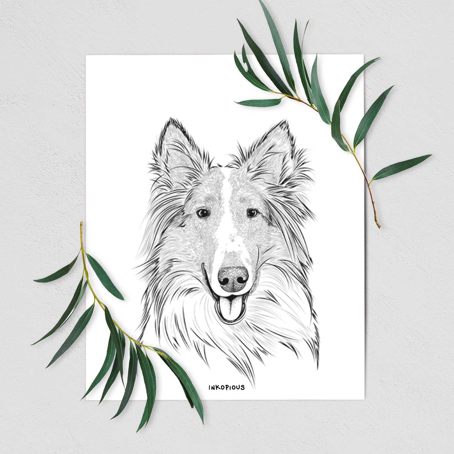 Conrad the Rough Collie Art Print
