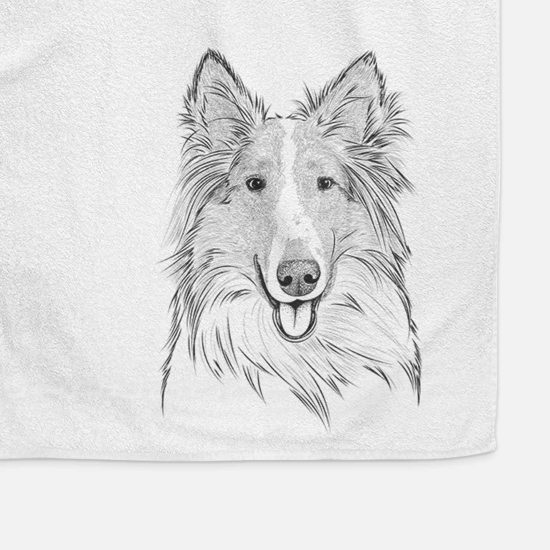 Conrad the Rough Collie Decorative Hand Towel