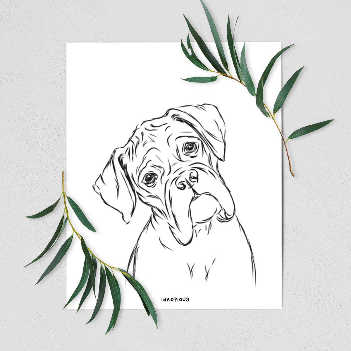 Cooper the Boxer Art Print