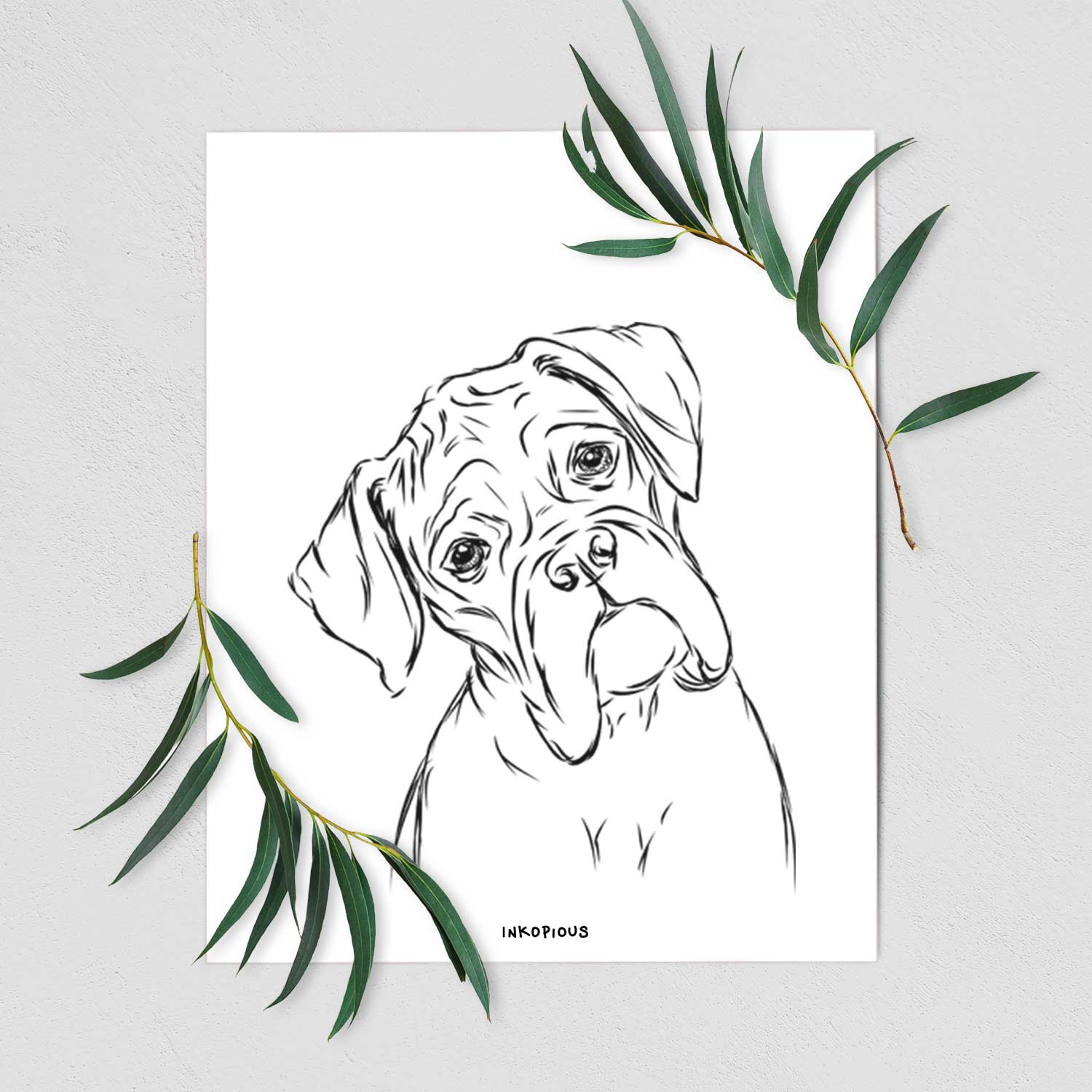 Cooper the Boxer Art Print