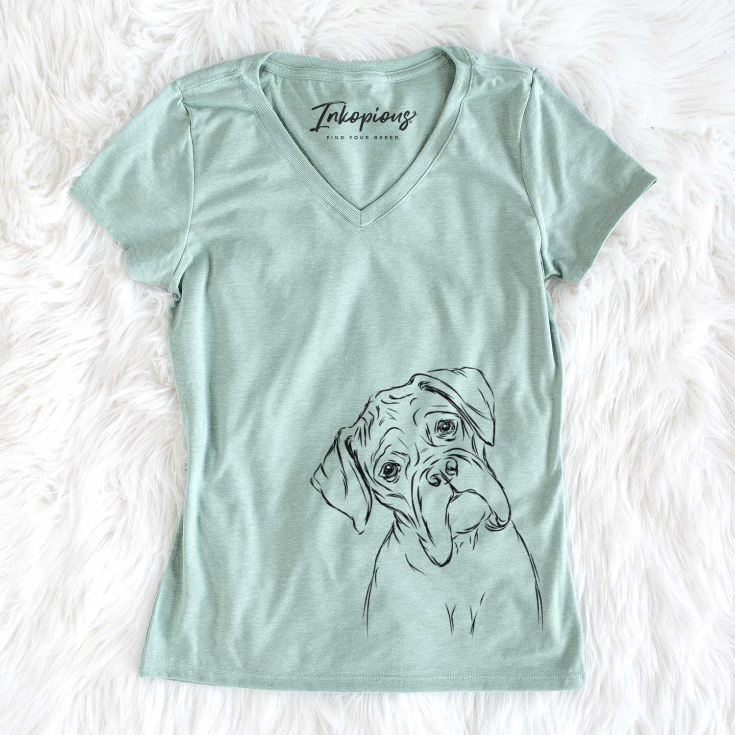 Bare Cooper the Boxer - Women's V-neck Shirt