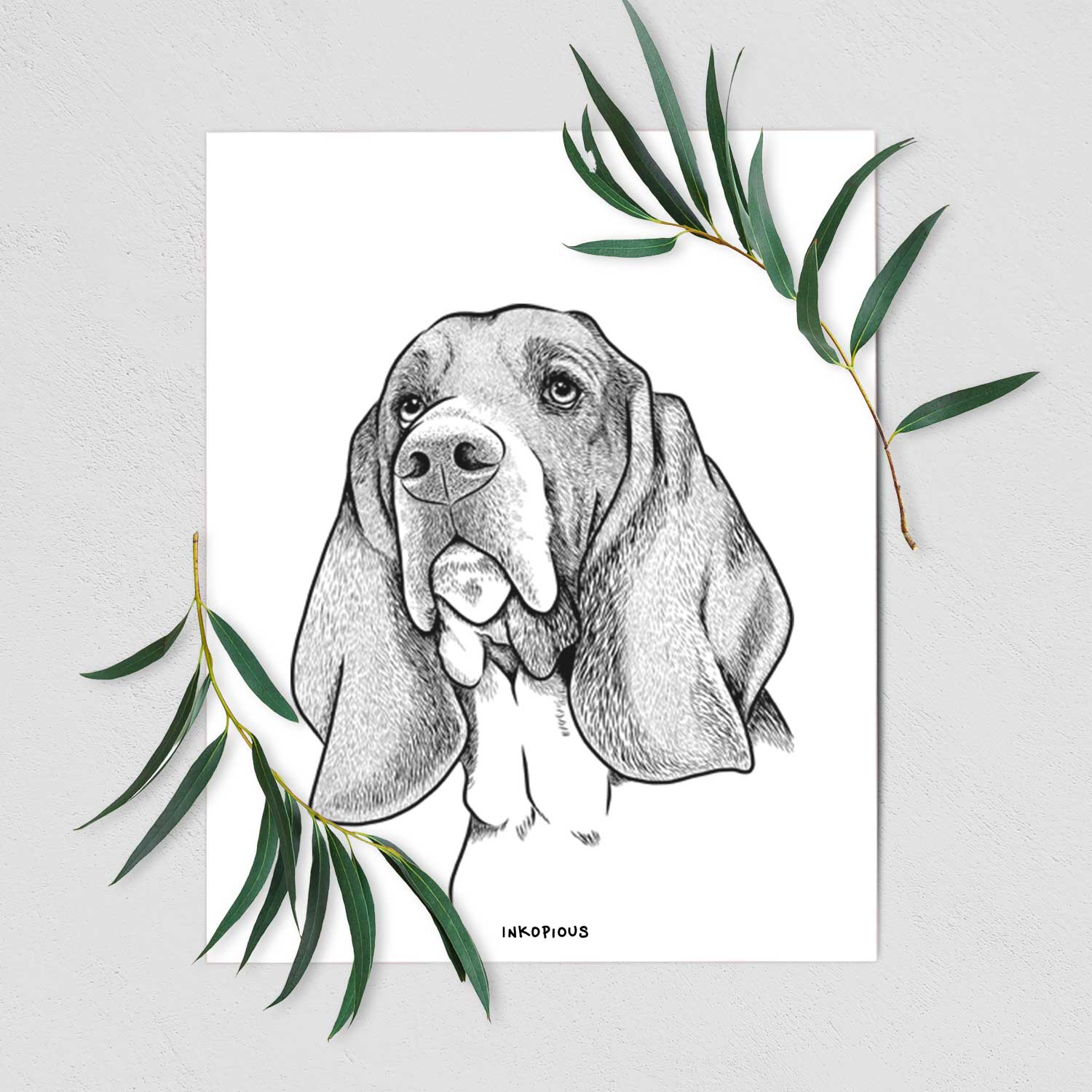 Cooper the Basset Hound Art Print