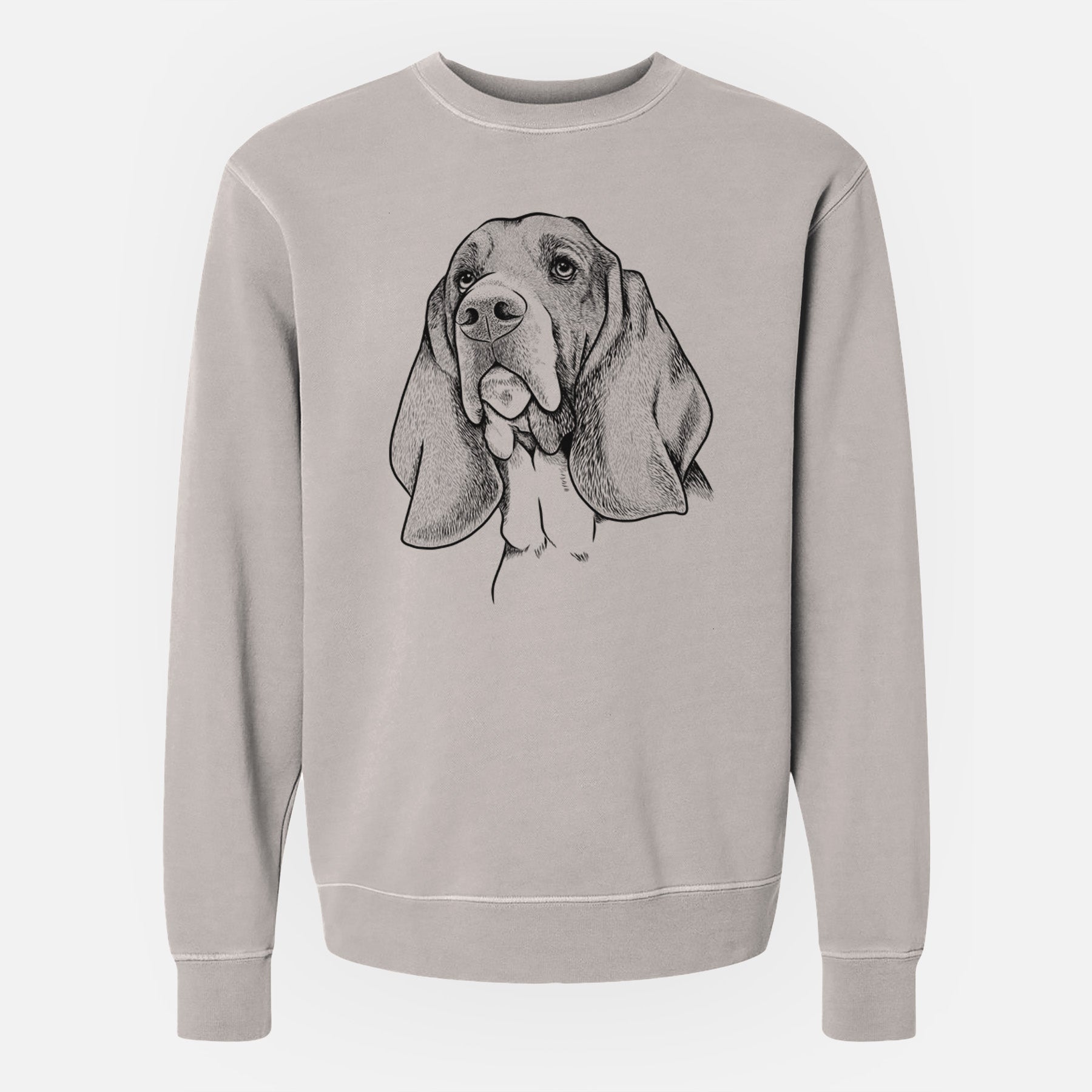 Bare Cooper the Basset Hound - Unisex Pigment Dyed Crew Sweatshirt