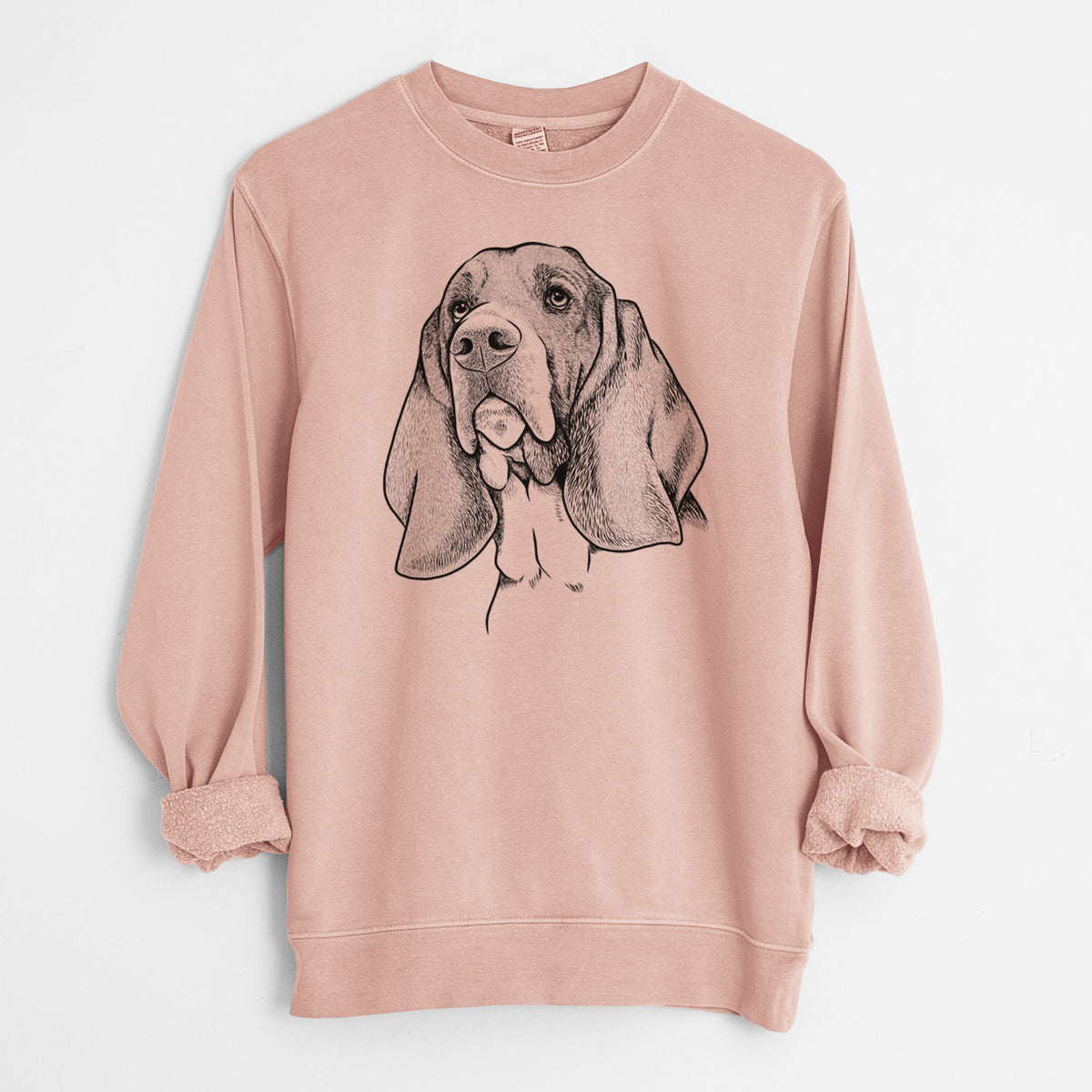 Bare Cooper the Basset Hound - Unisex Pigment Dyed Crew Sweatshirt