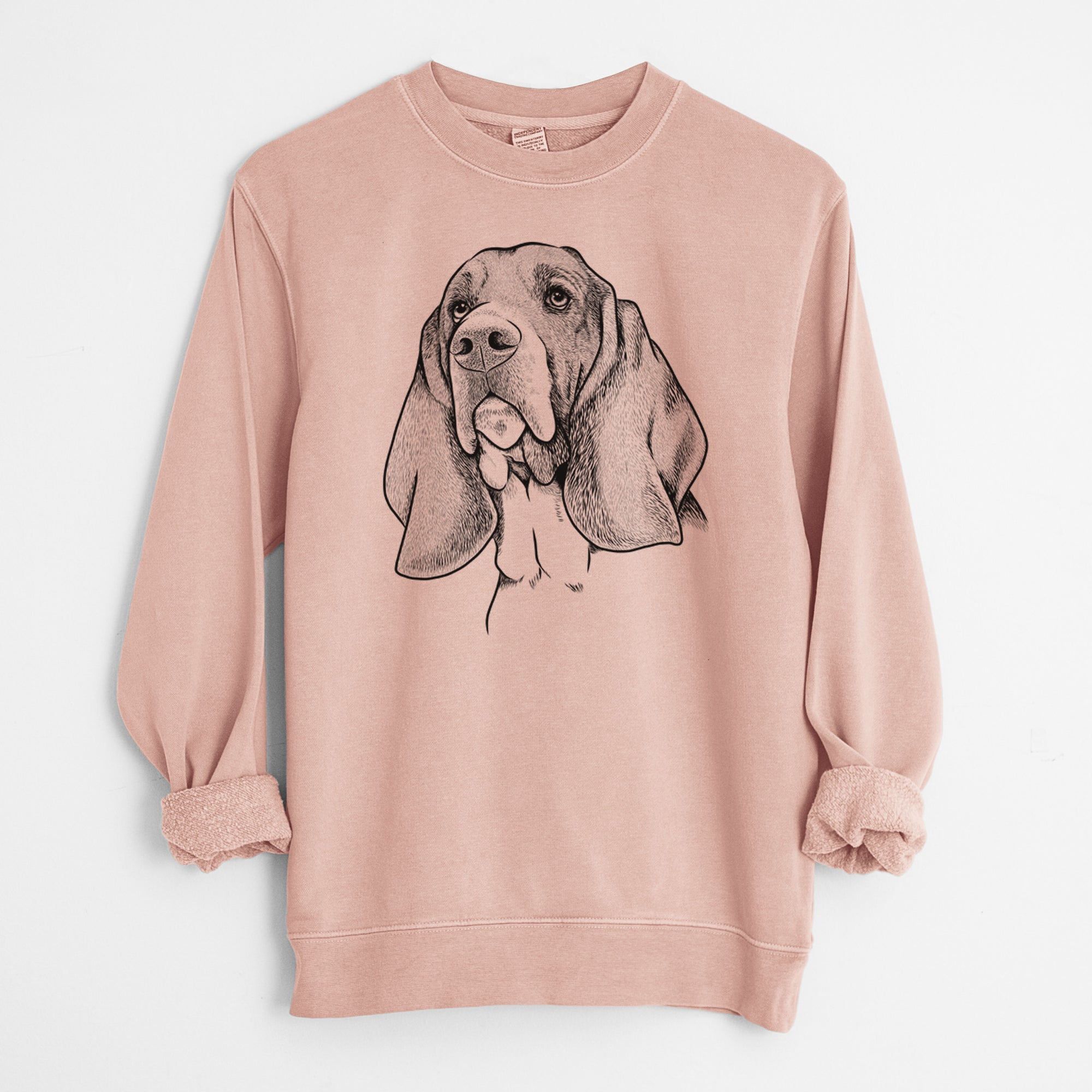 Bare Cooper the Basset Hound - Unisex Pigment Dyed Crew Sweatshirt