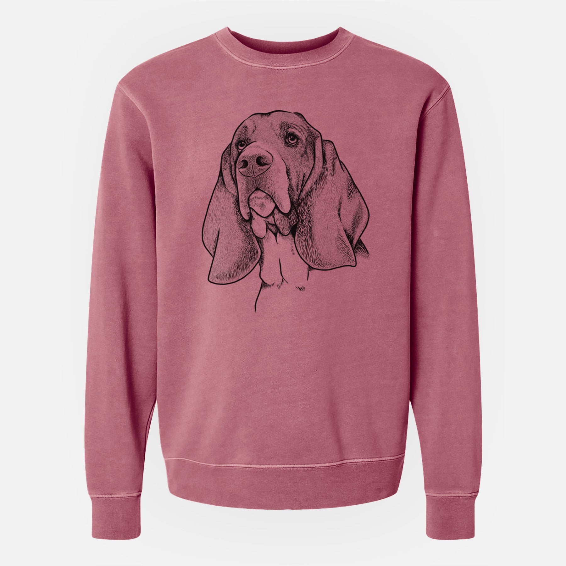 Bare Cooper the Basset Hound - Unisex Pigment Dyed Crew Sweatshirt