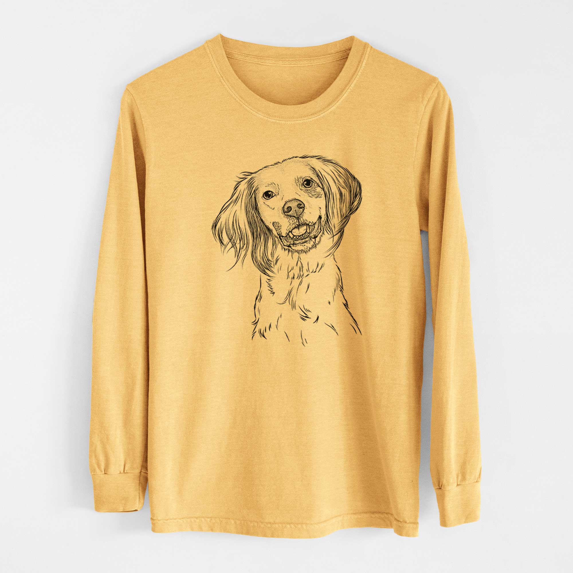 Bare Cooper the English Setter - Heavyweight 100% Cotton Long Sleeve