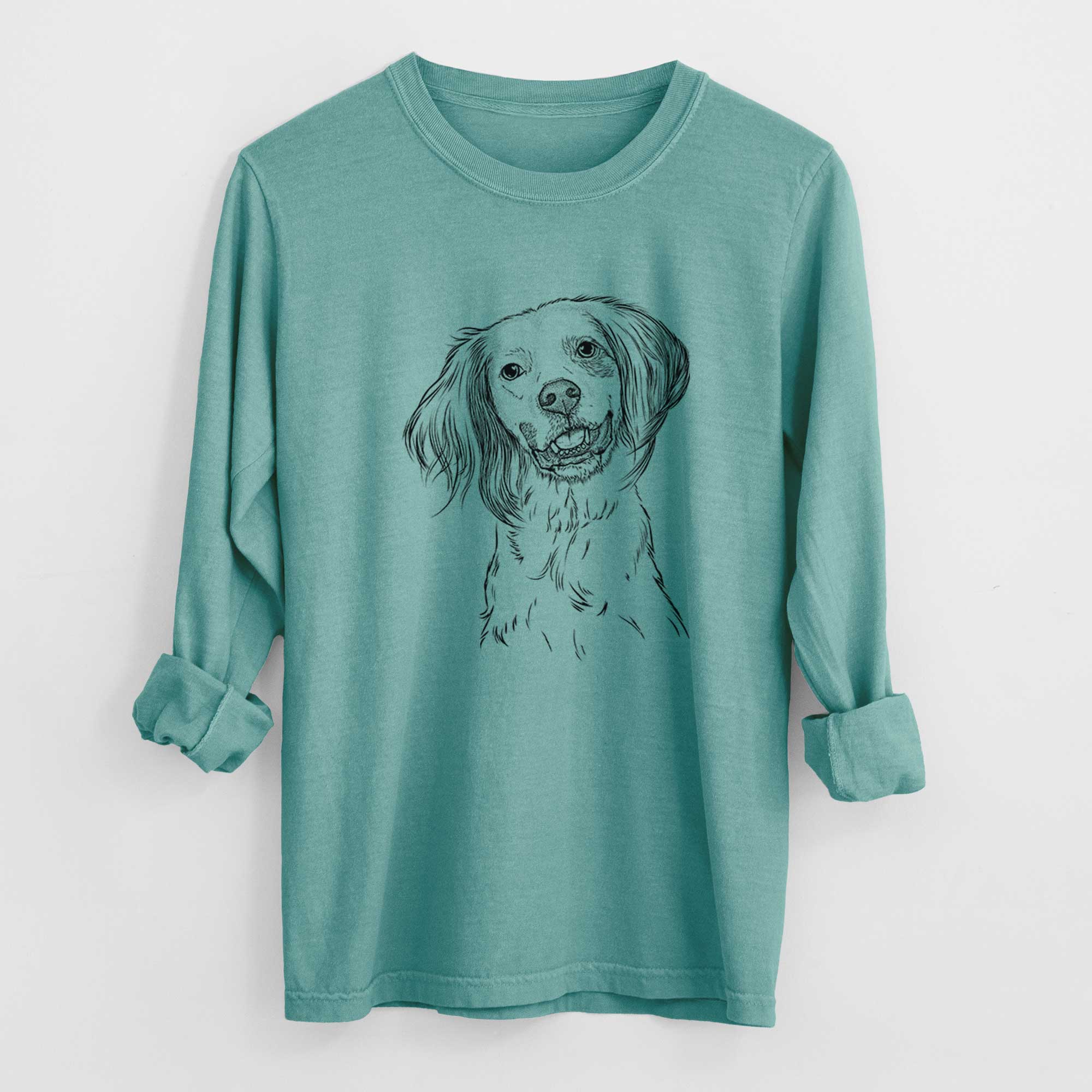 Bare Cooper the English Setter - Heavyweight 100% Cotton Long Sleeve