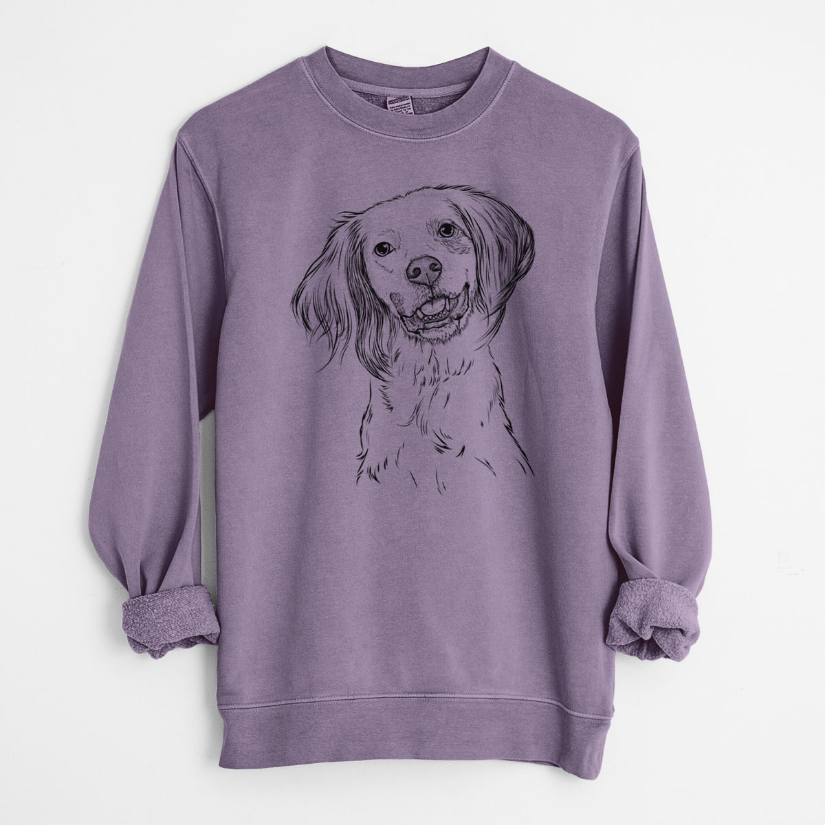 Bare Cooper the English Setter - Unisex Pigment Dyed Crew Sweatshirt