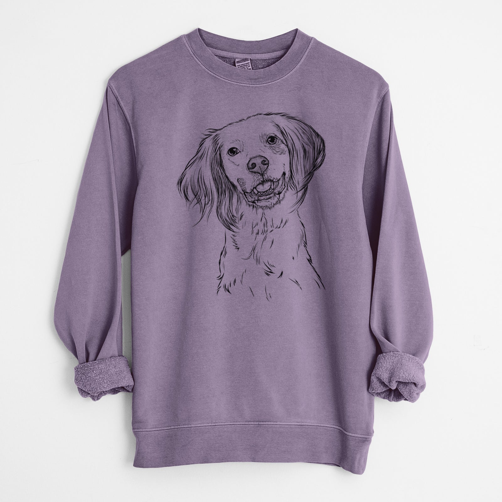 Bare Cooper the English Setter - Unisex Pigment Dyed Crew Sweatshirt