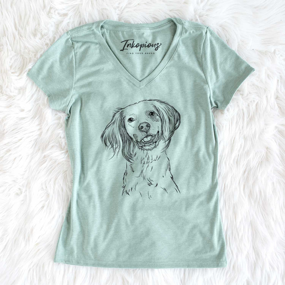 Bare Cooper the English Setter - Women's V-neck Shirt