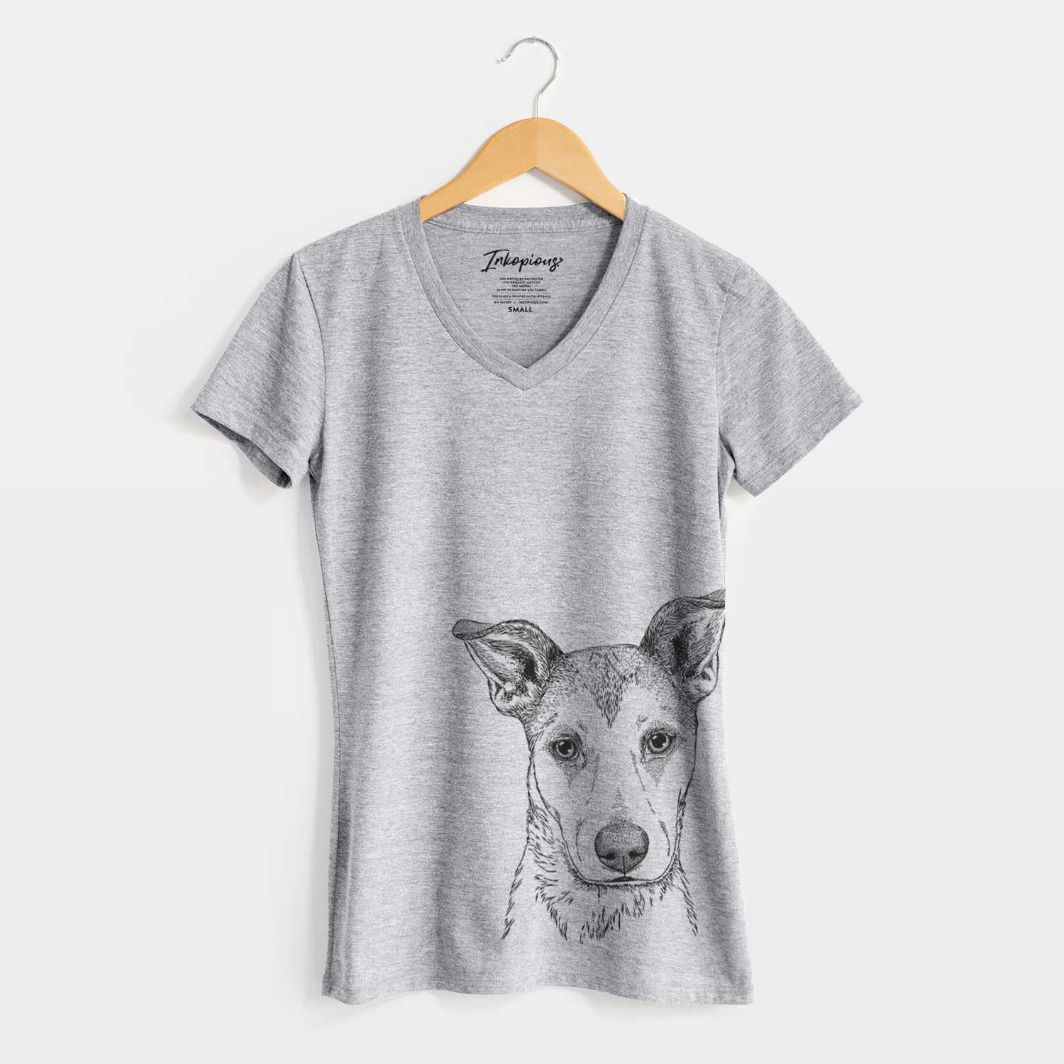 Bare Coral the Mixed Breed - Women's V-neck Shirt